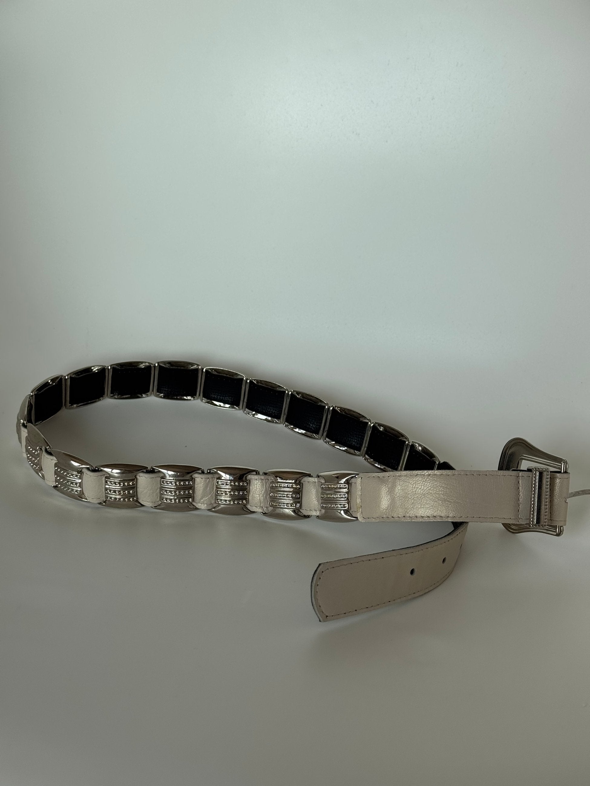 Pearlescent Leather Belt