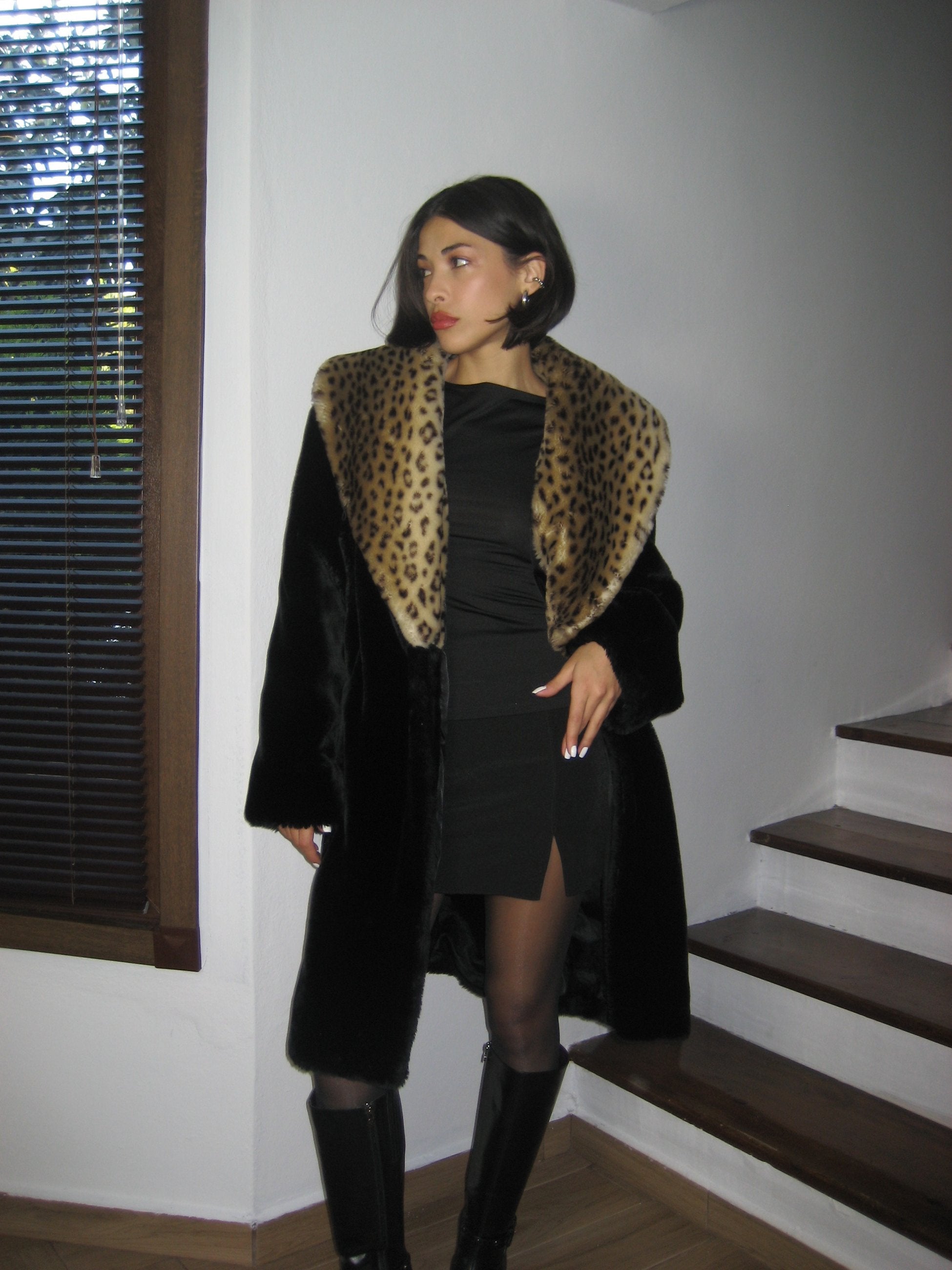 Leopard Plush Fur Collar