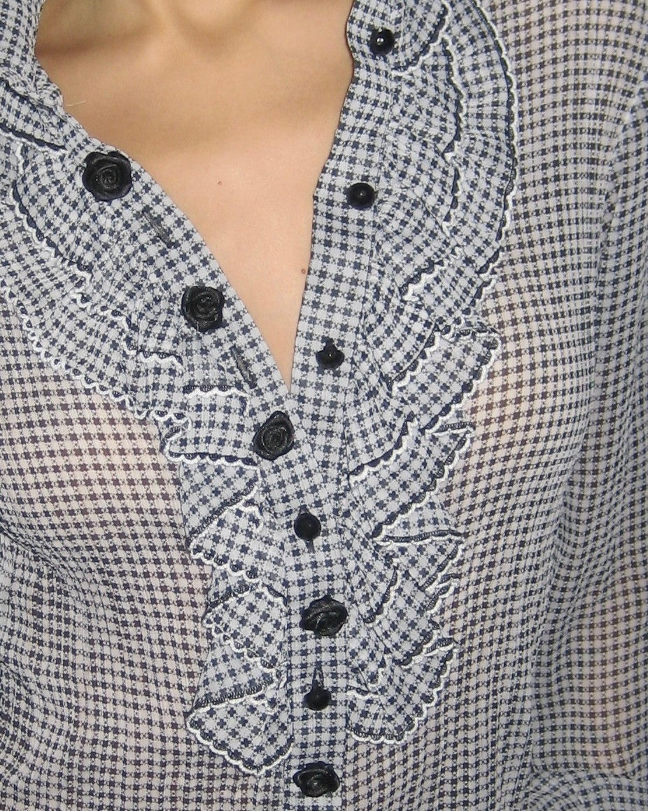 Plaid Chiffon Shirt