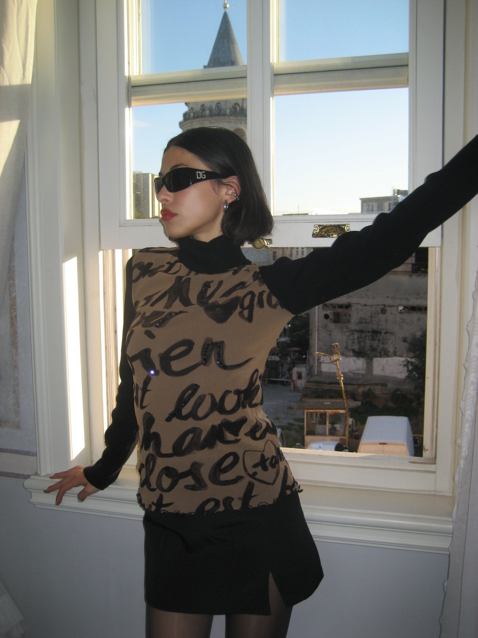 Vakko Turtleneck Blouse