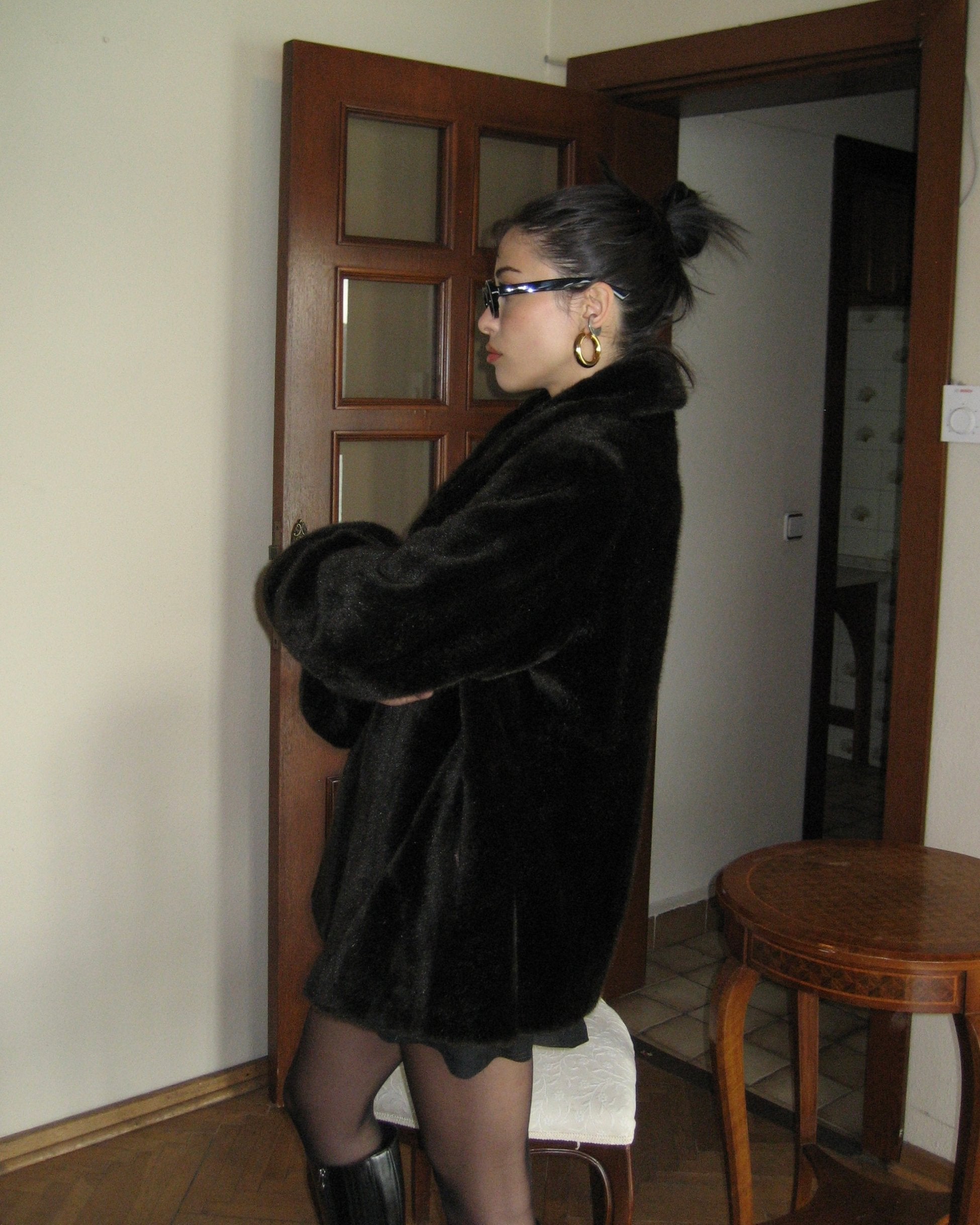 Brown Short Plush Fur
