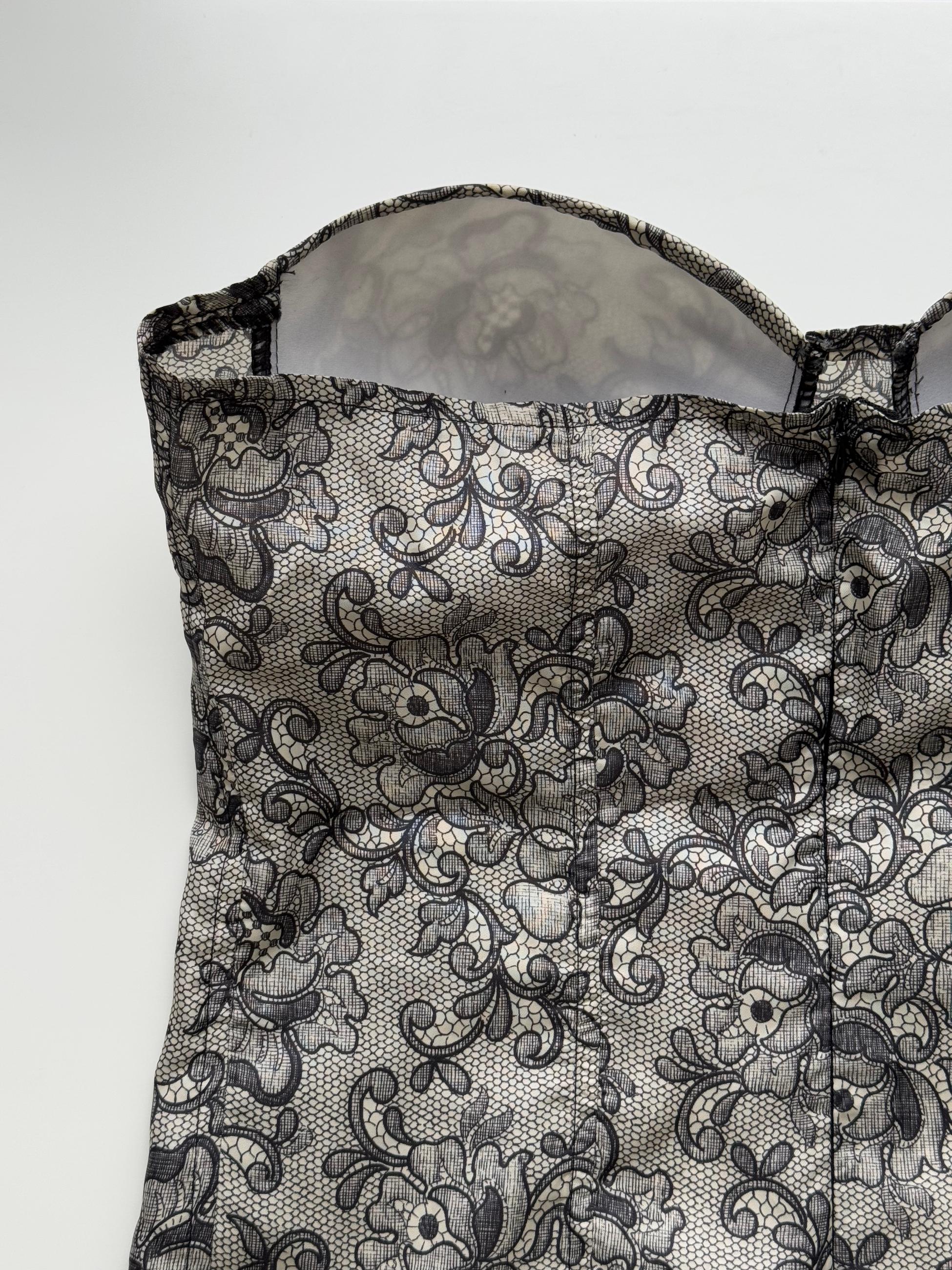 Lace Patterned Bustier