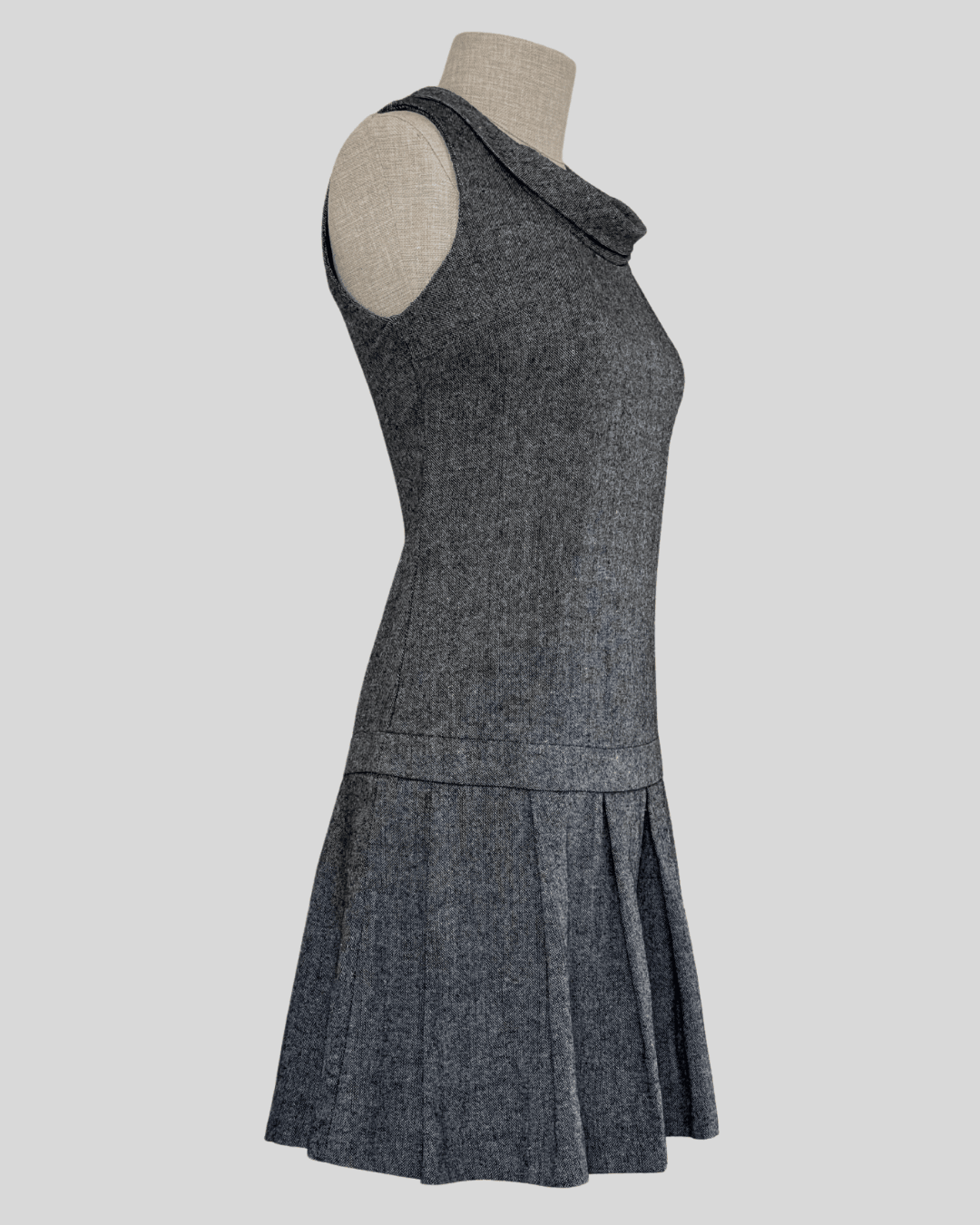 Pleated Gray Dress