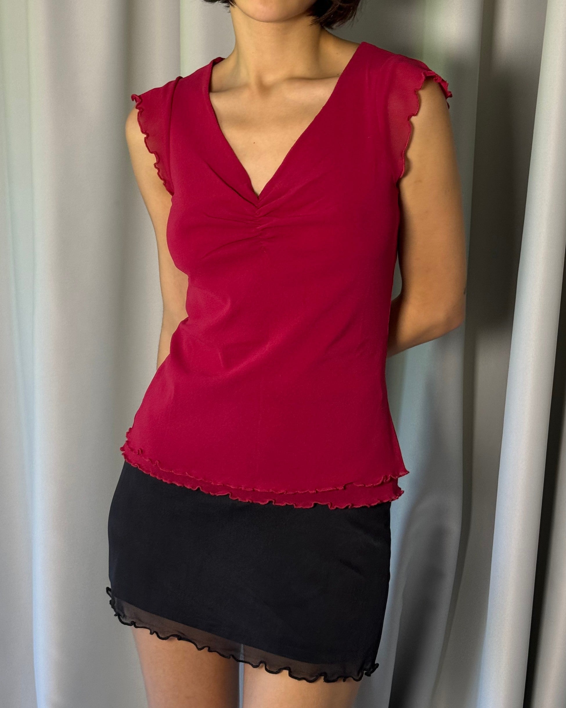Cherry Half Sleeve Blouse