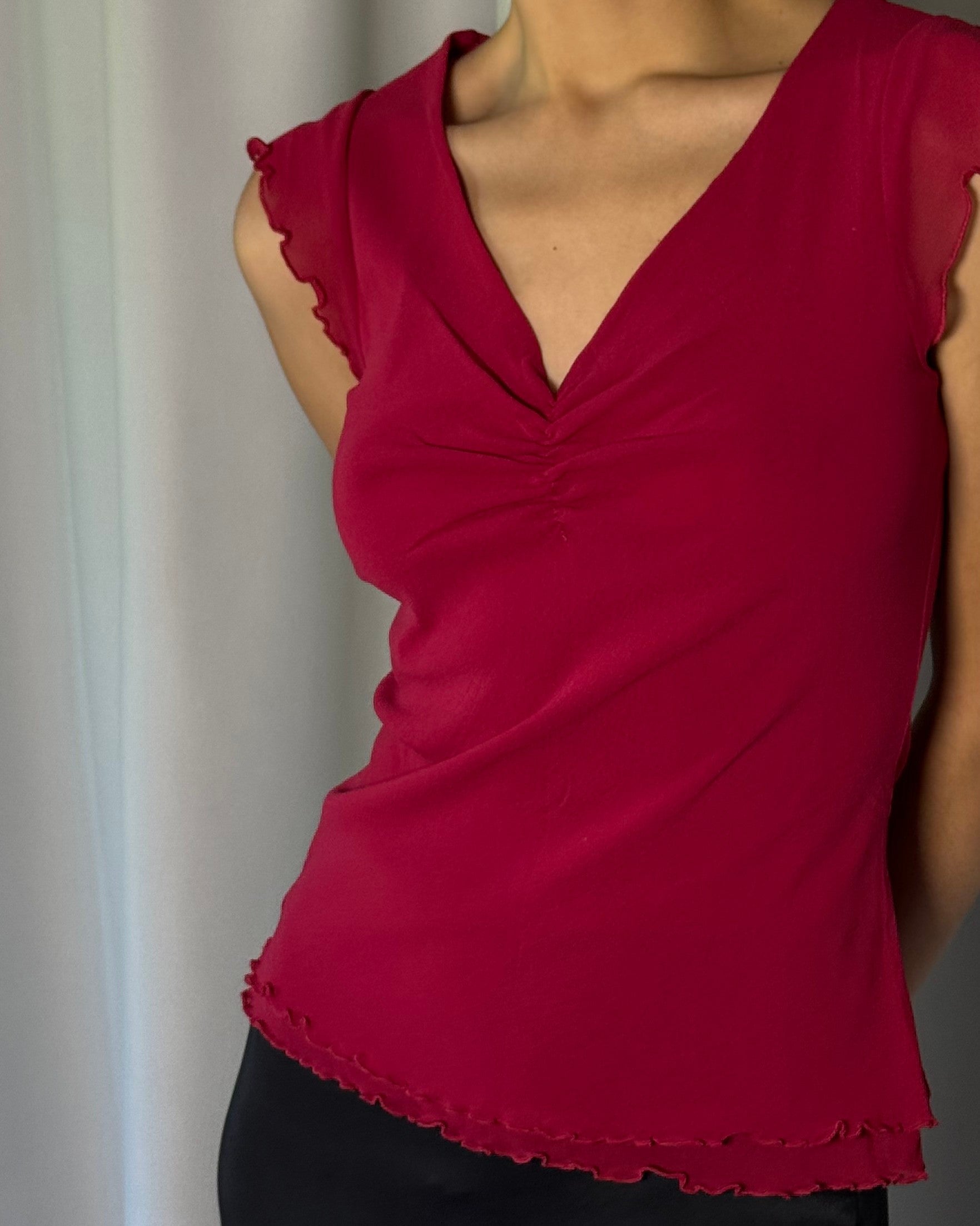 Cherry Half Sleeve Blouse