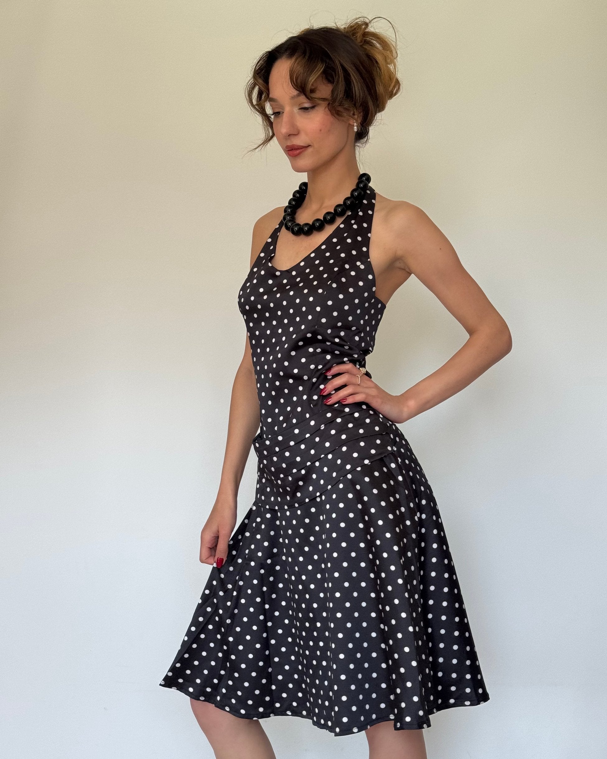 Polka Dot Halter Dress