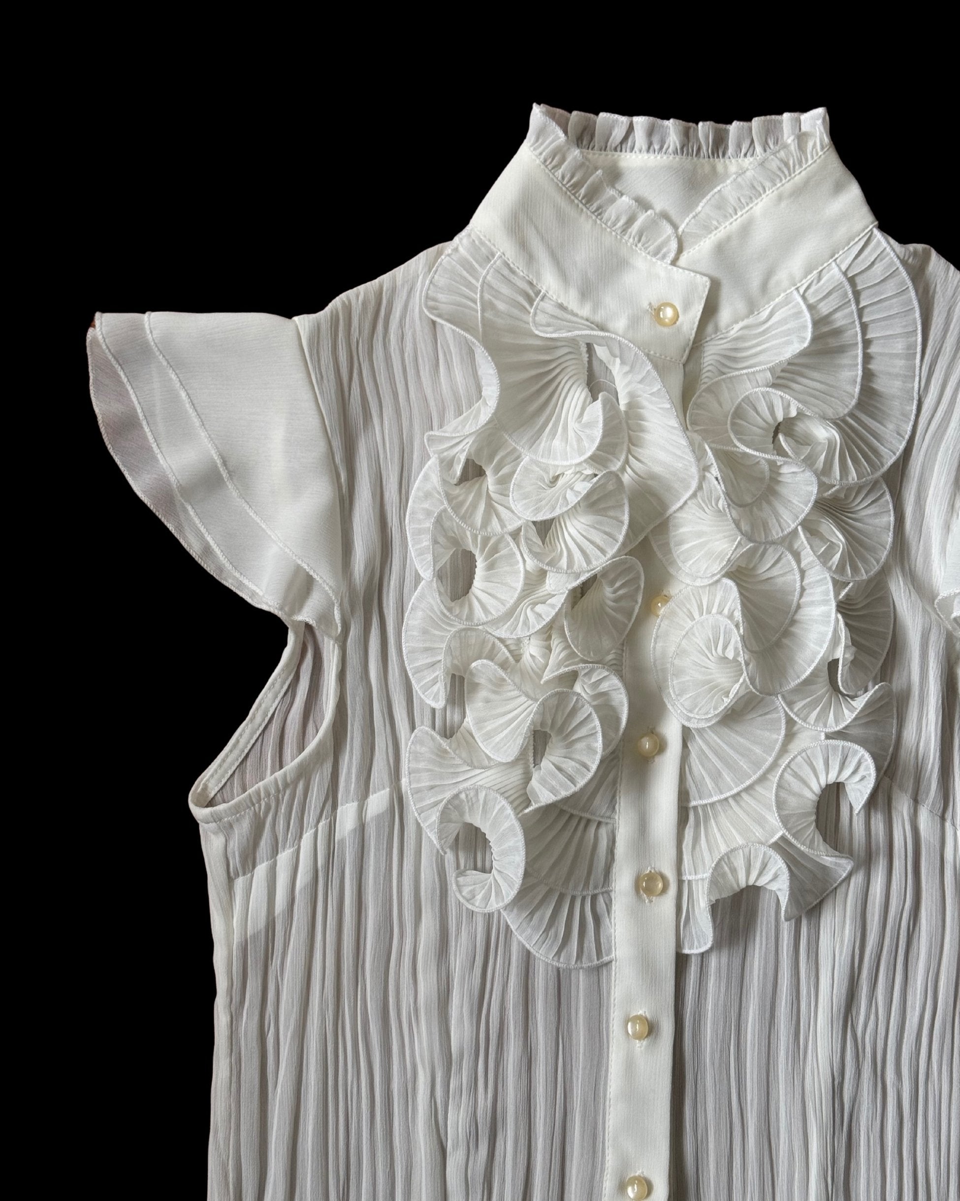 Chiffon Shirt with Collar Detail