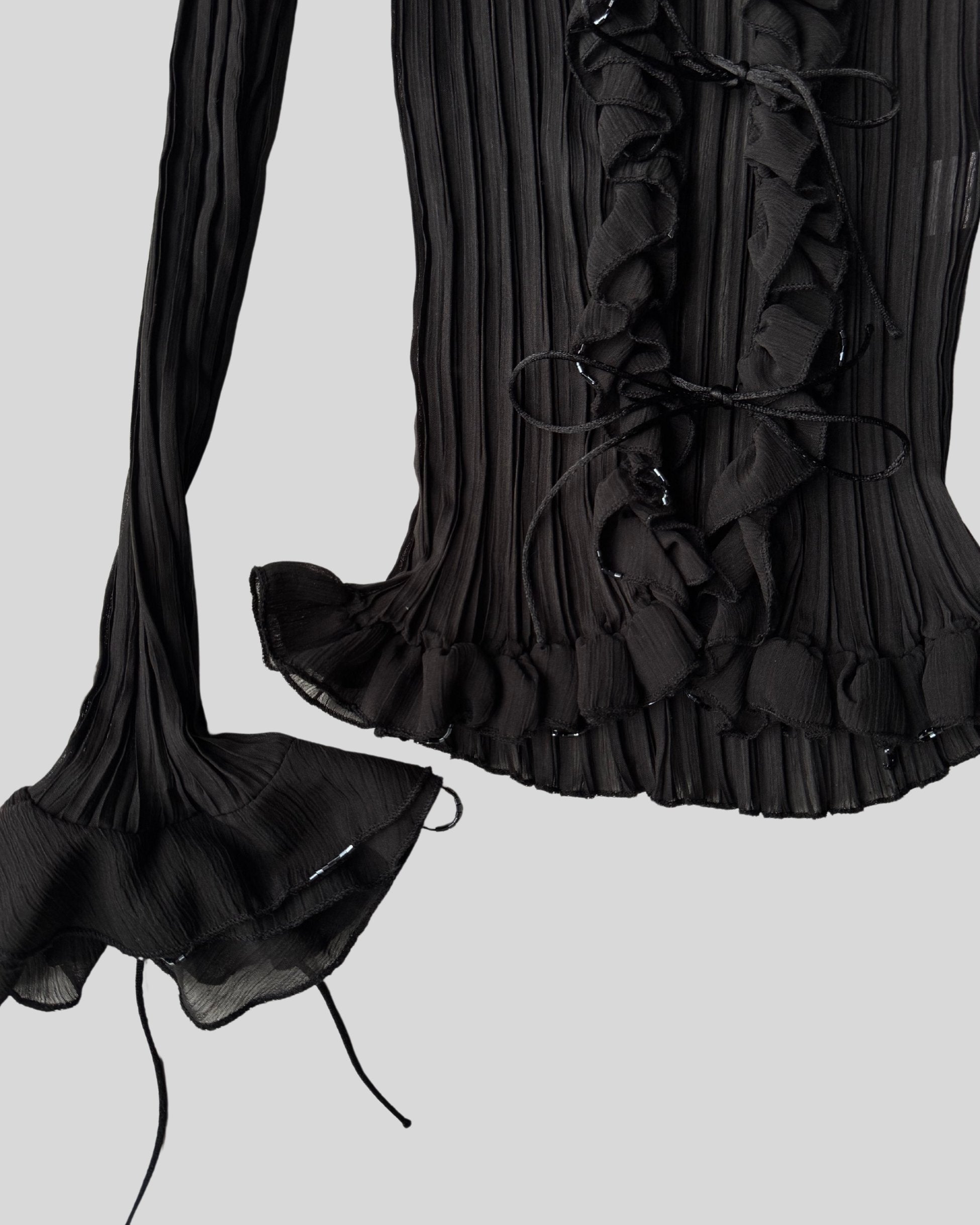 Tied Accordion Shirt