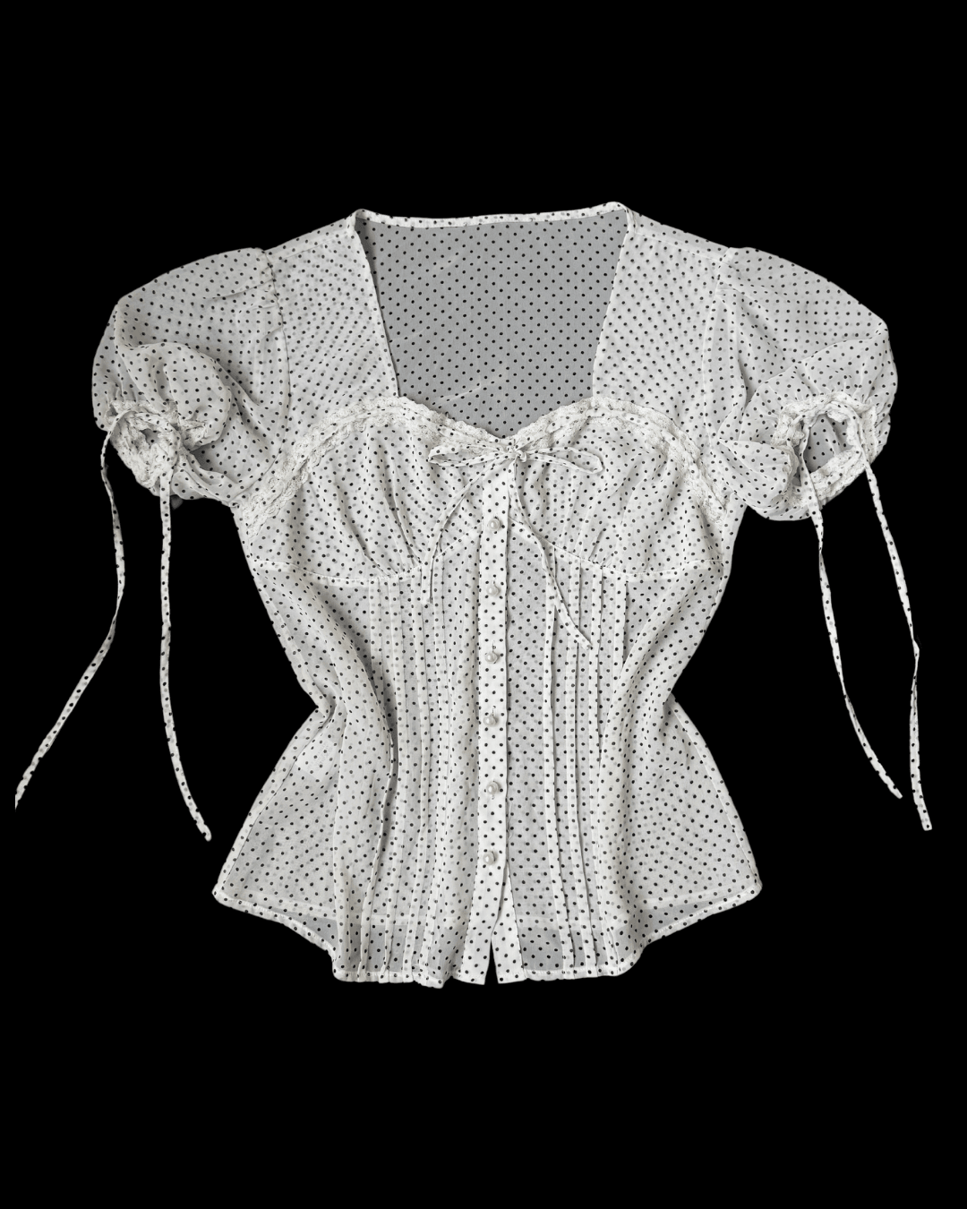 Polka Dot Chiffon Blouse