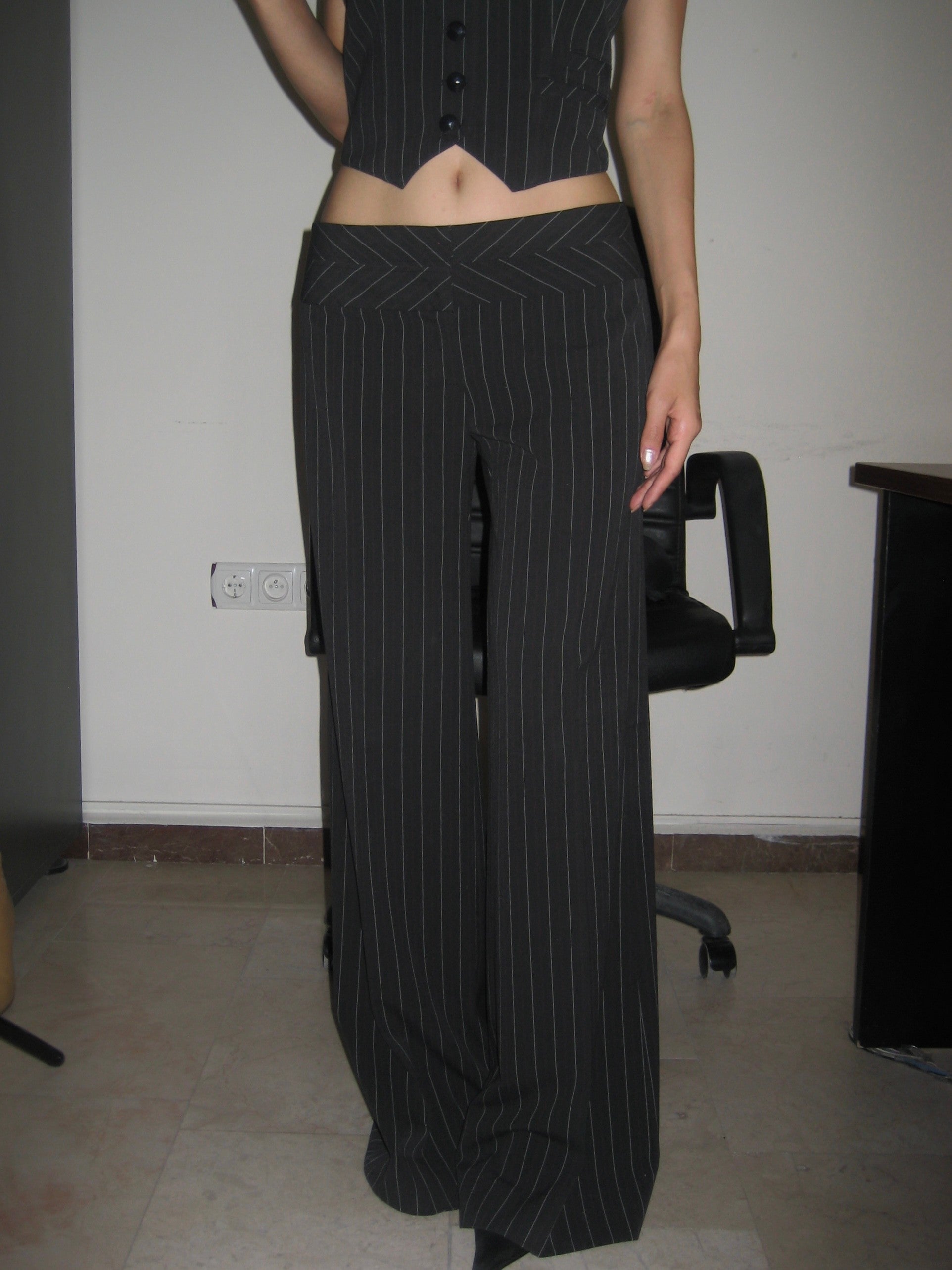 Striped Vest Suit