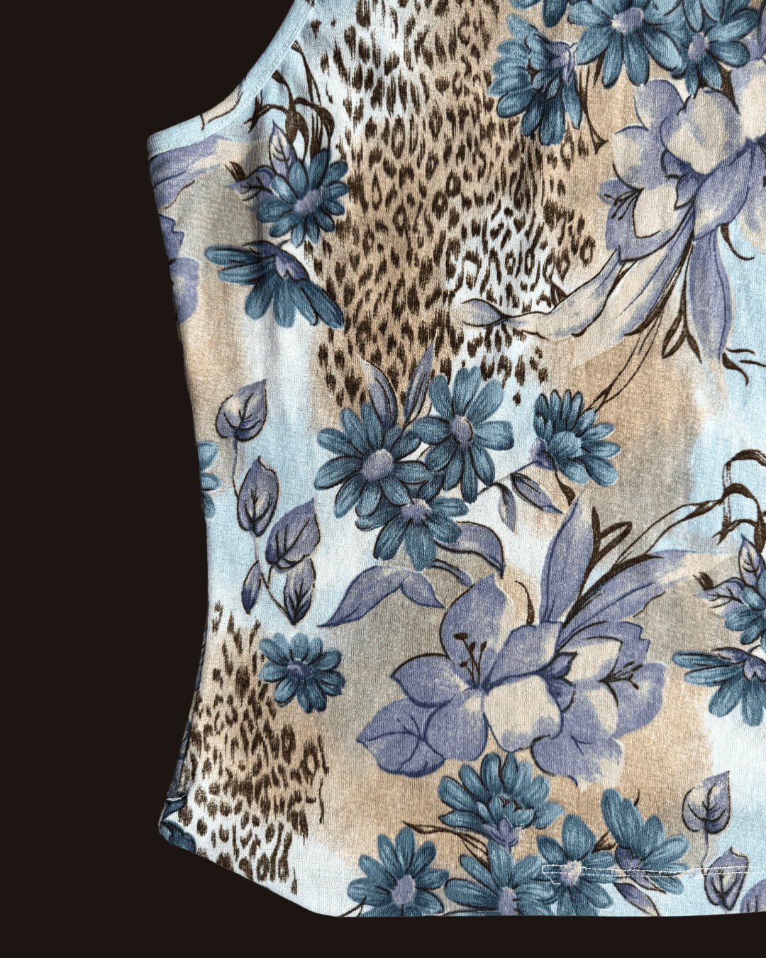 Herry Floral Leopard Sleeveless Blouse