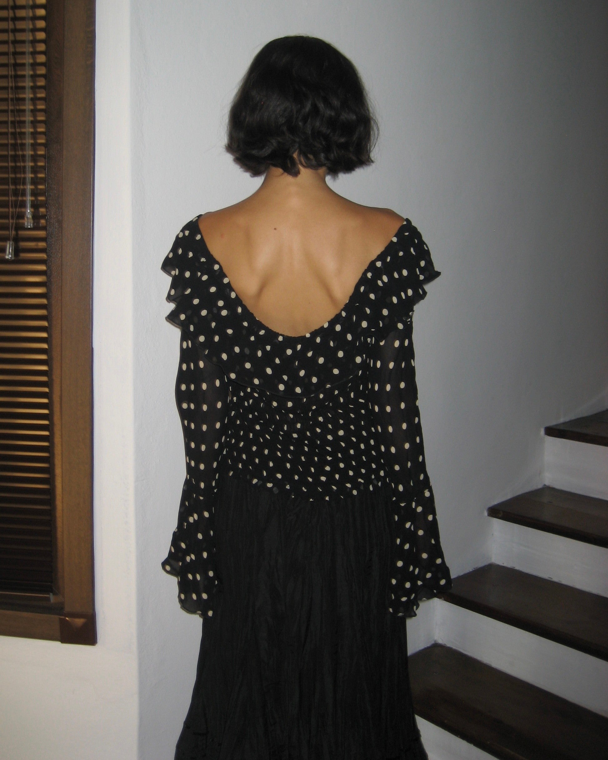 Polka Dot Chiffon Blouse