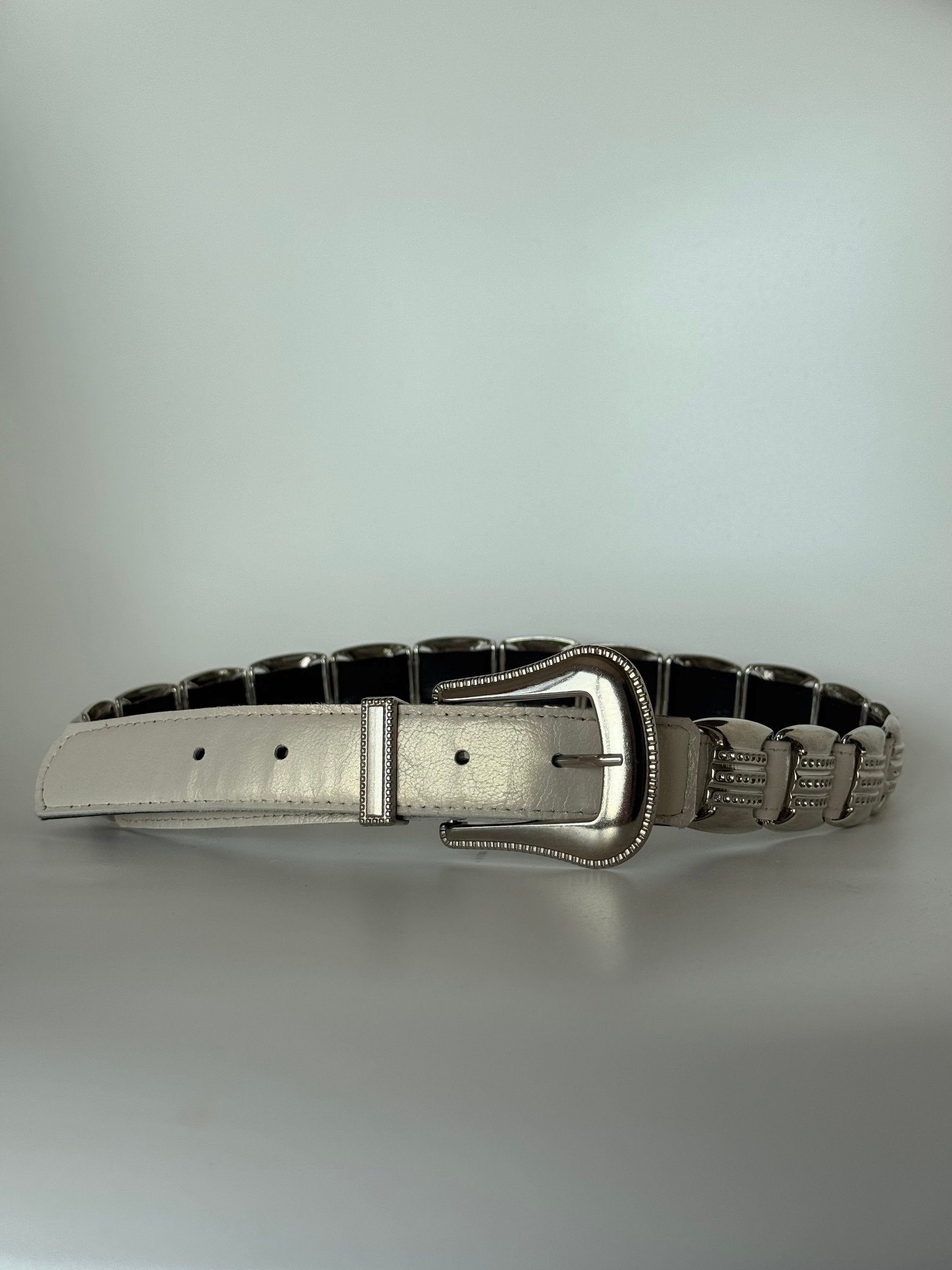 Pearlescent Leather Belt
