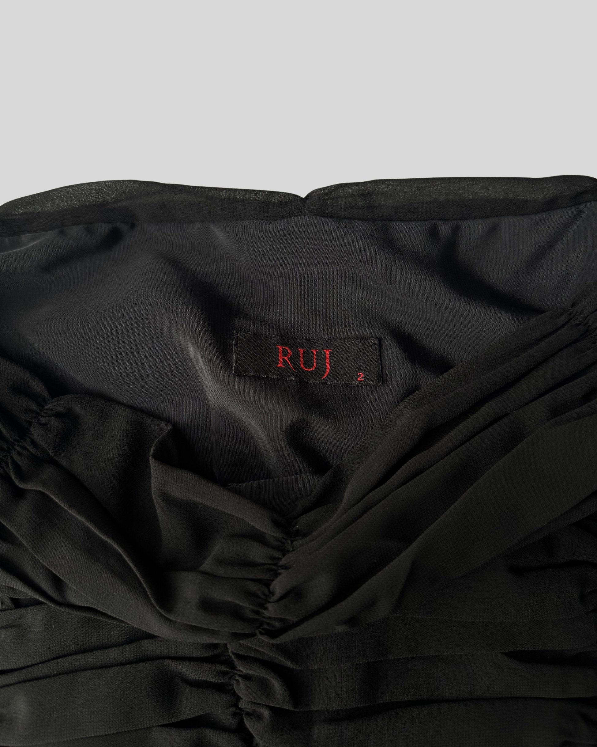Draped Black Skirt