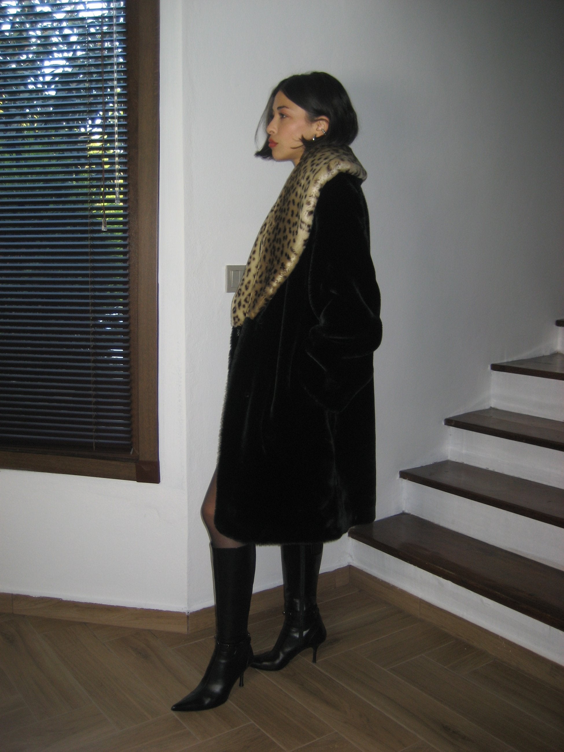 Leopard Plush Fur Collar