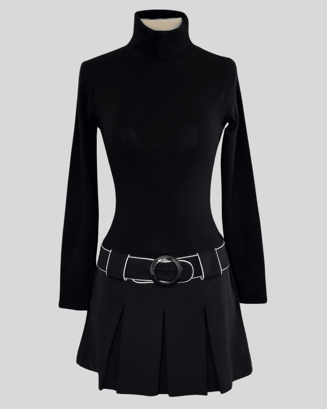 Belted Black Dress