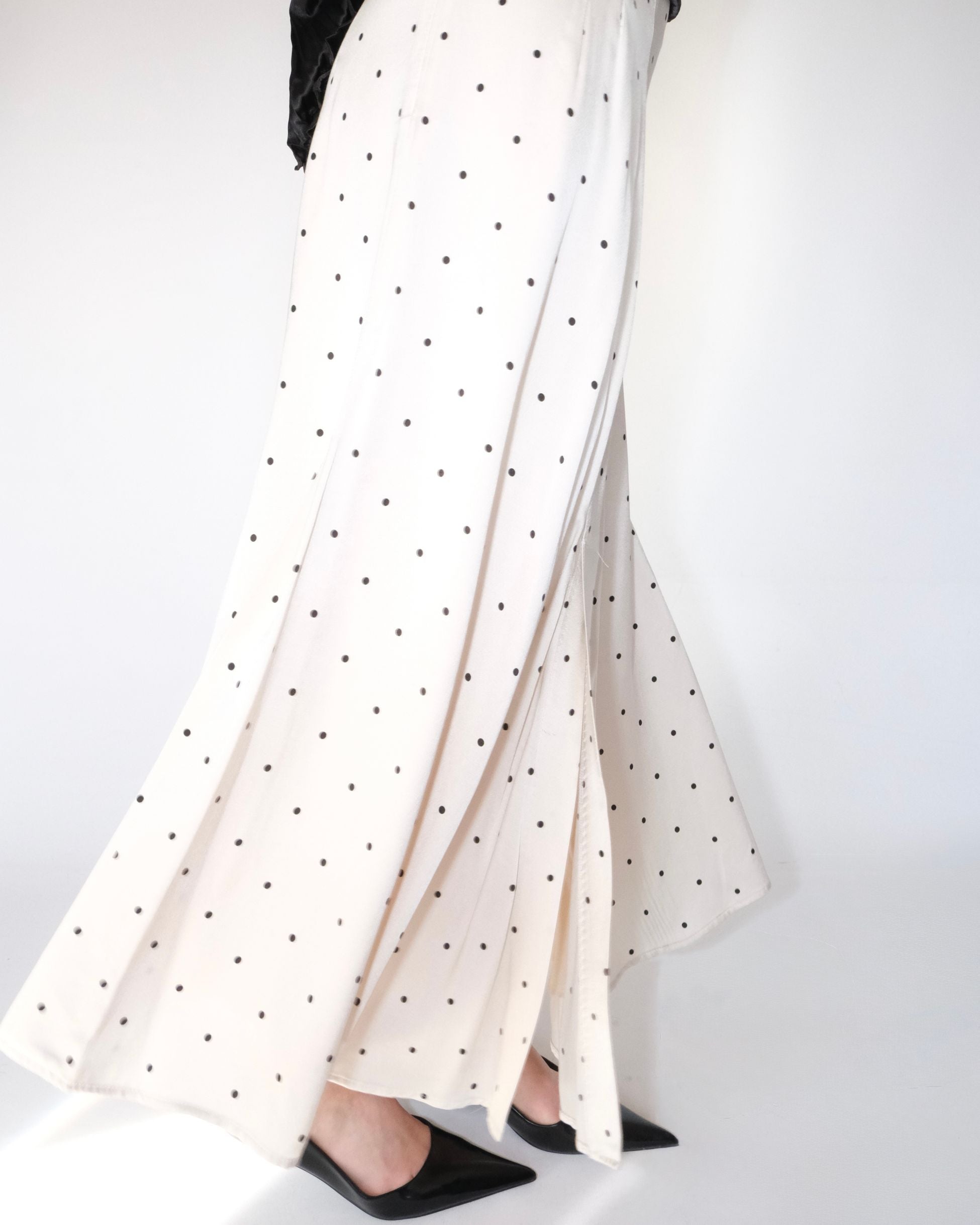 Polka Dot Cream Skirt