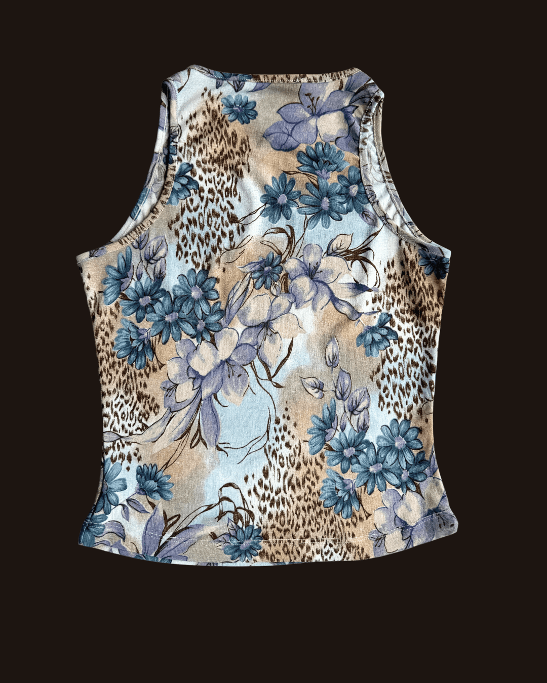 Herry Floral Leopard Sleeveless Blouse