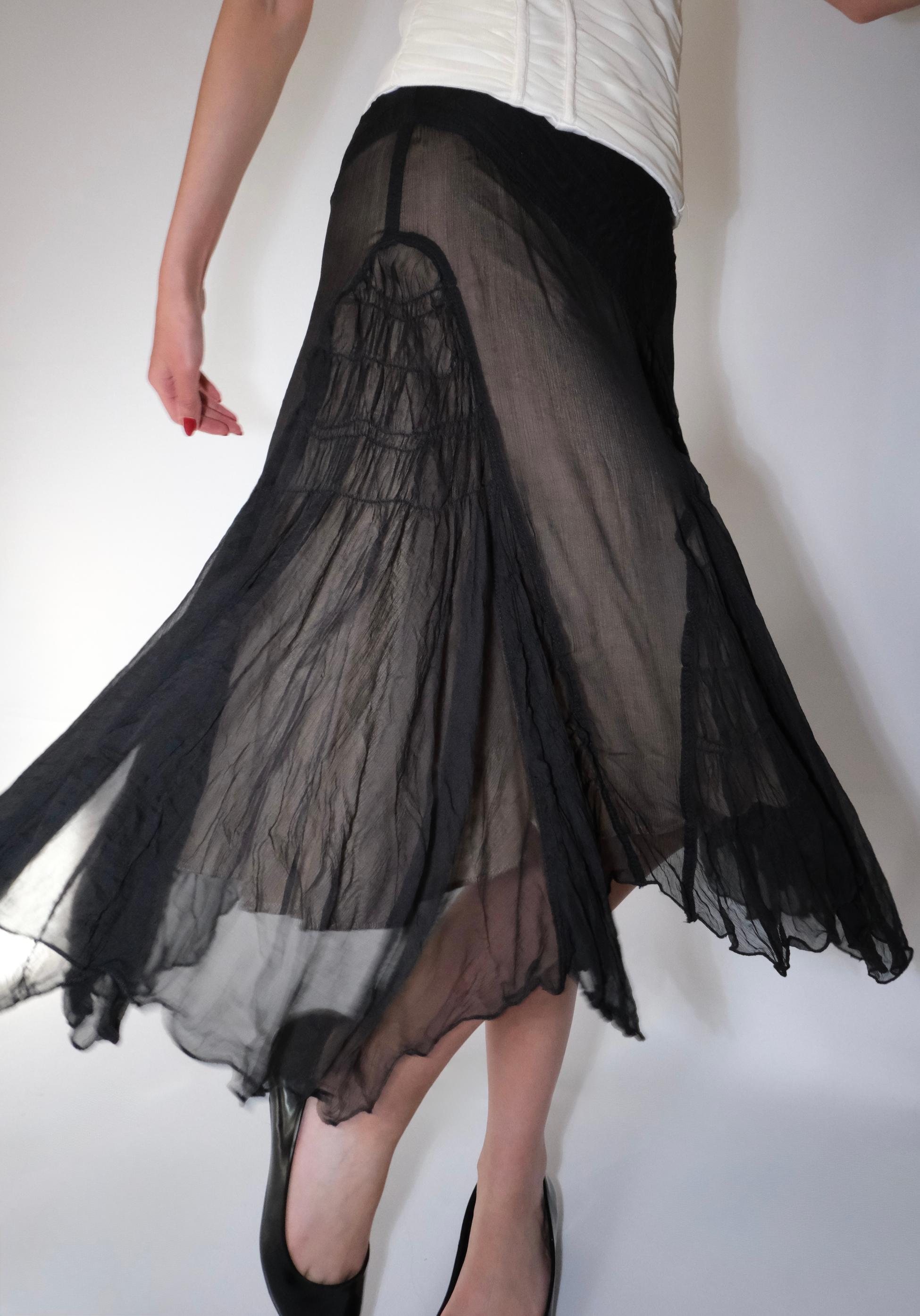 Black Silk Skirt
