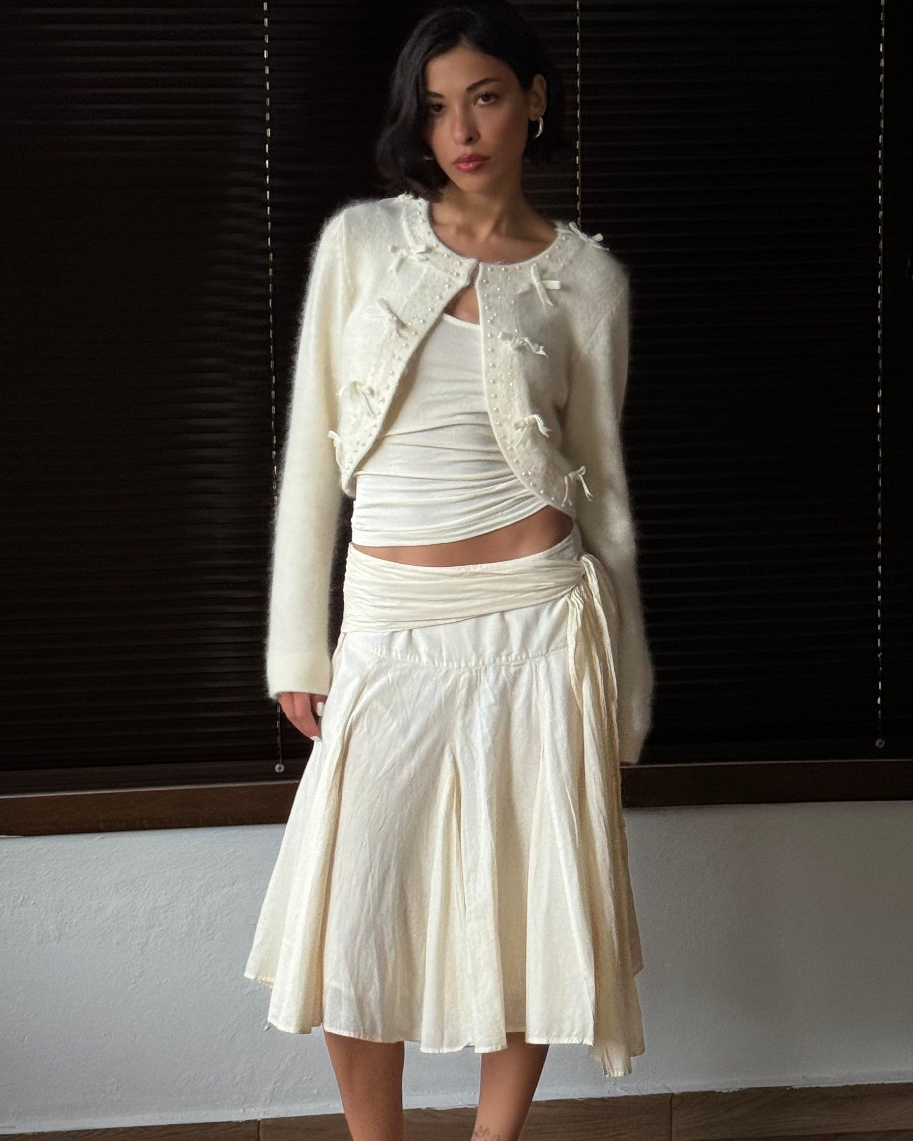Angora Cream Cardigan