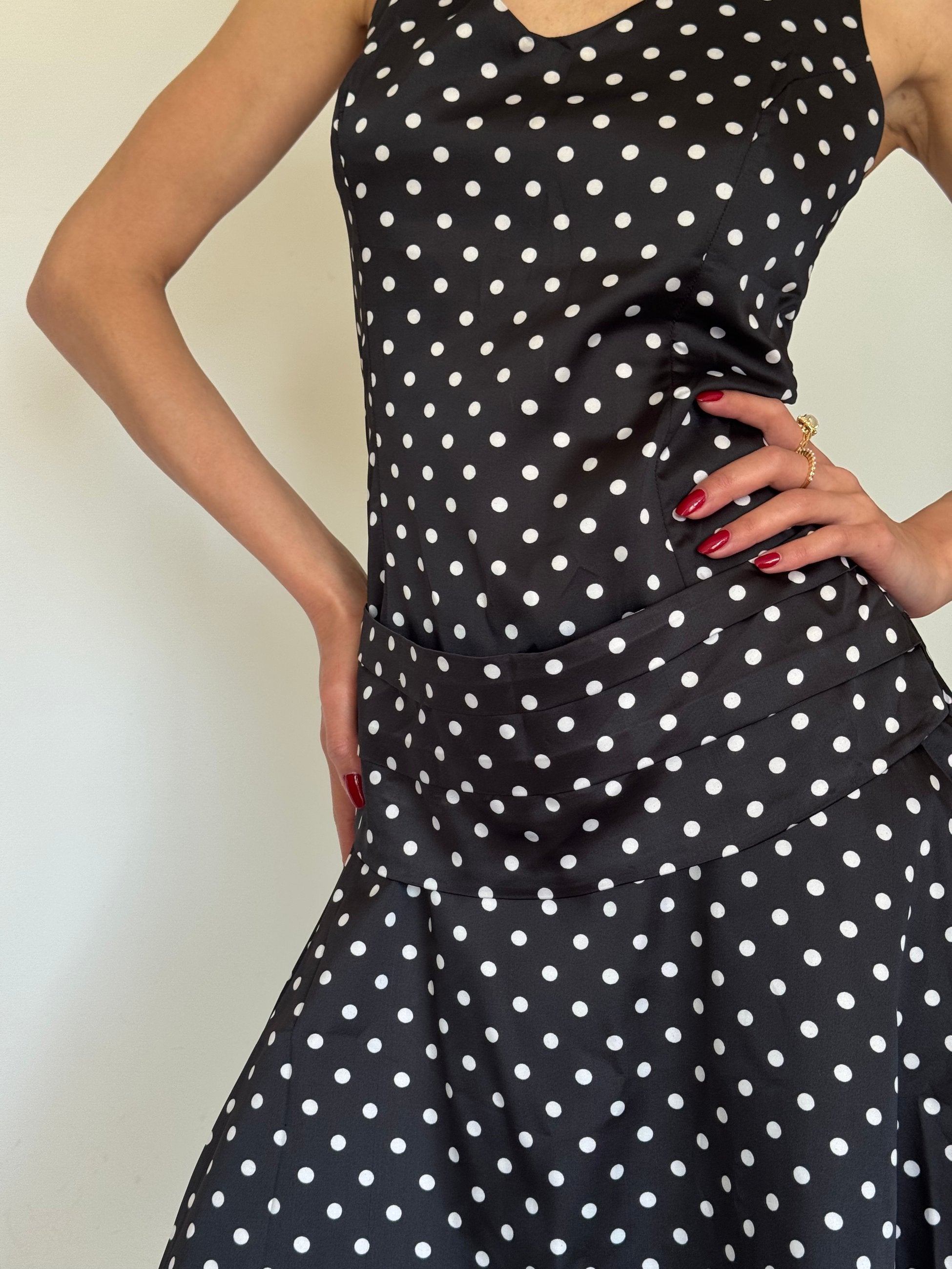 Polka Dot Halter Dress