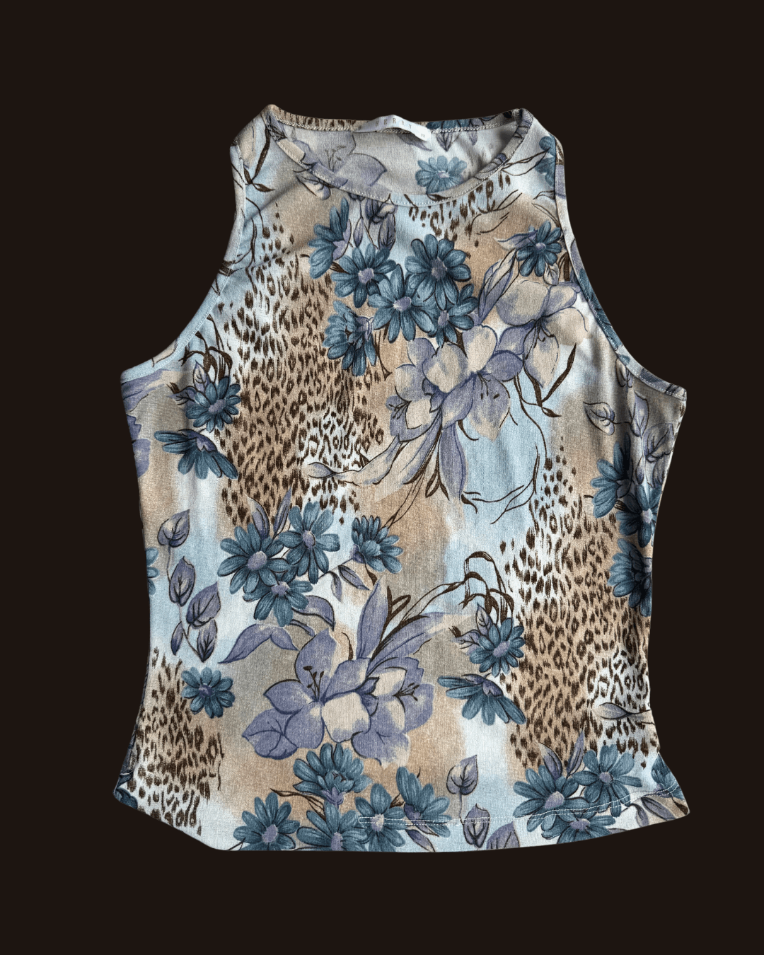 Herry Floral Leopard Sleeveless Blouse