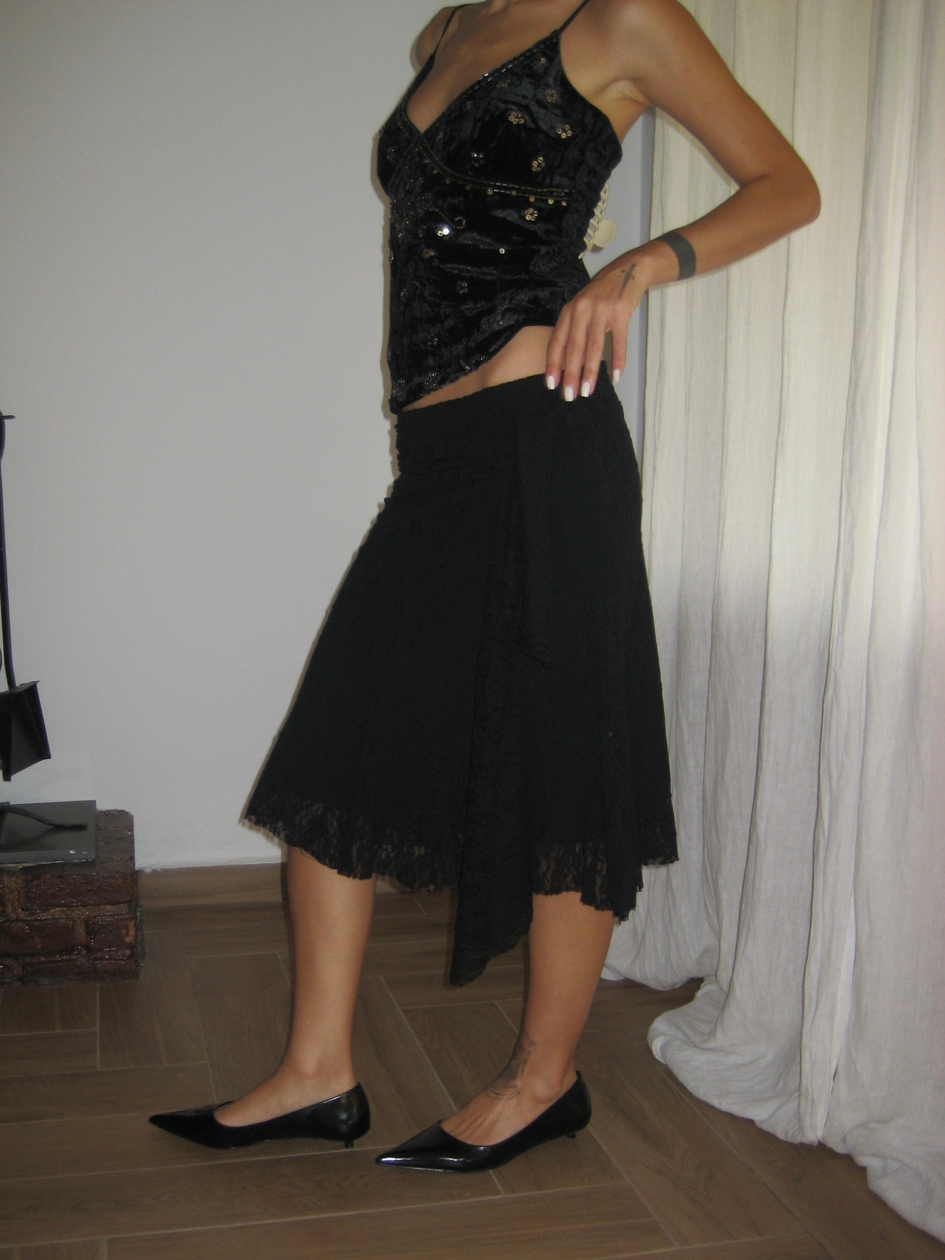 Lace Tie Skirt
