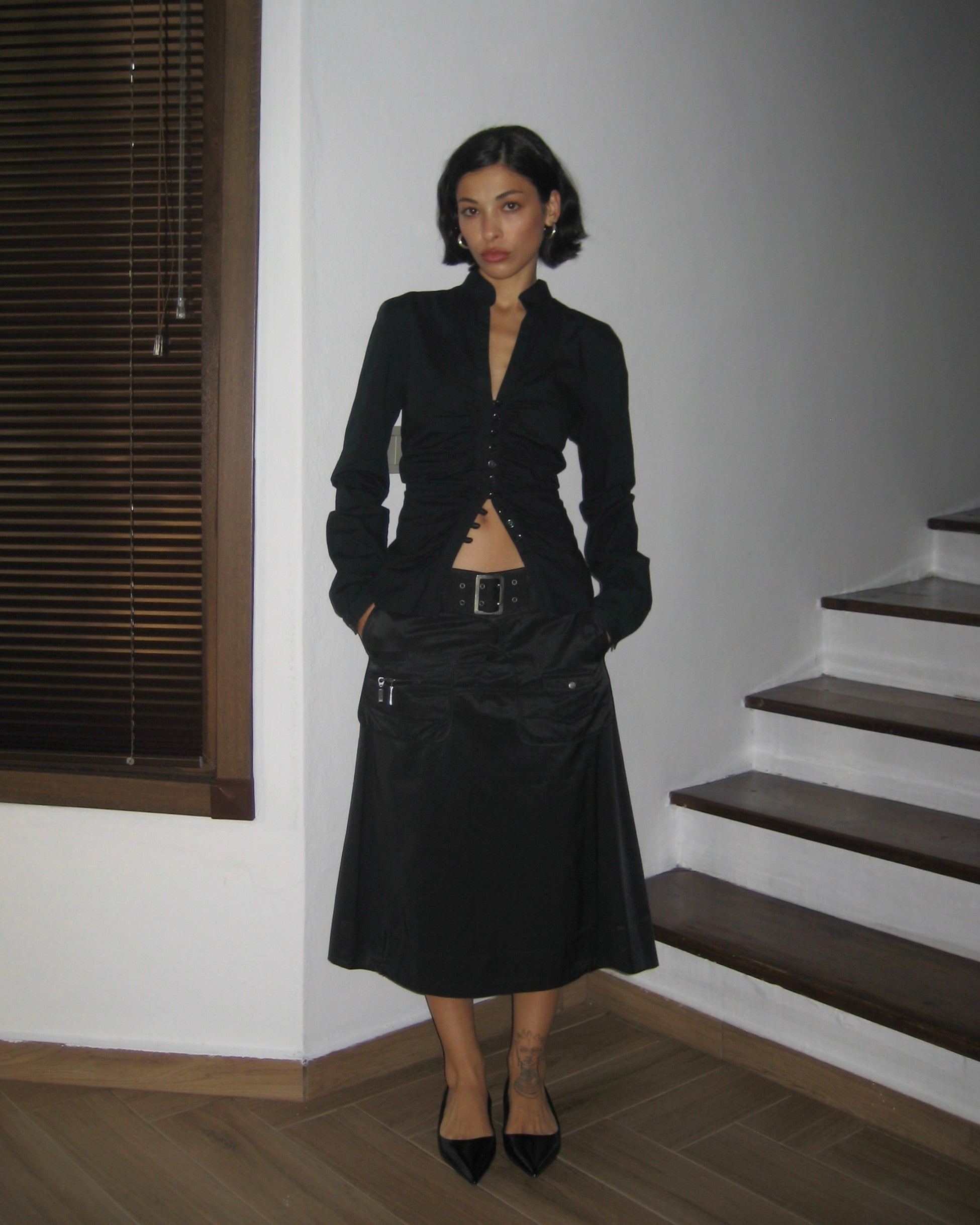 Benetton Gathered Shirt