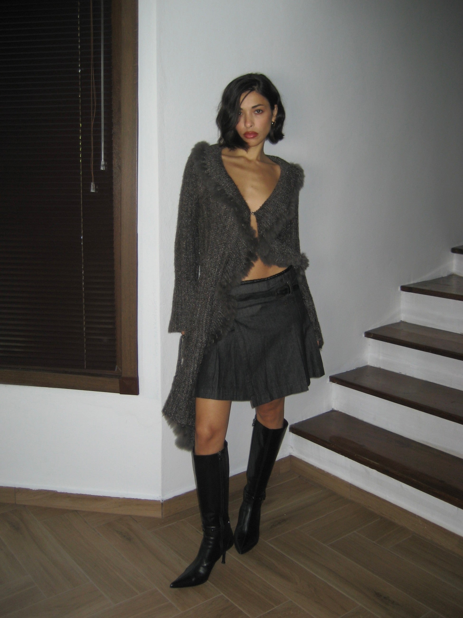 Wool Blend Long Cardigan