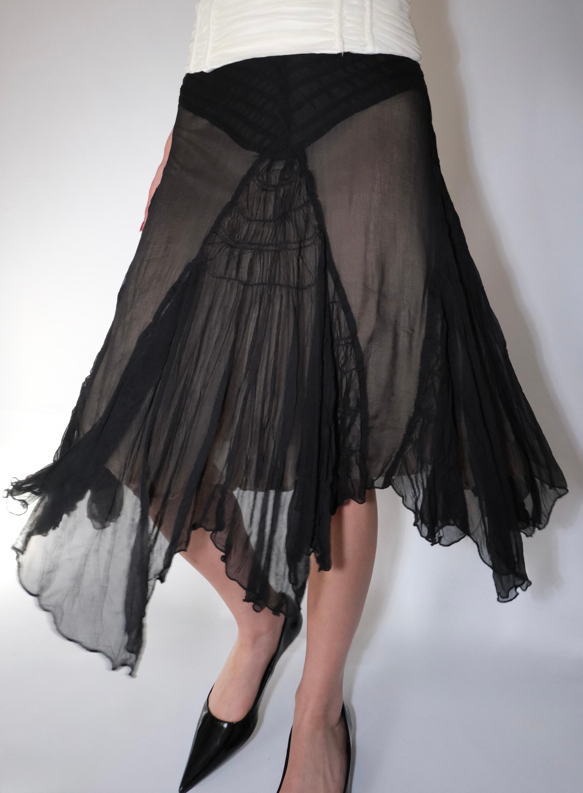 Black Silk Skirt