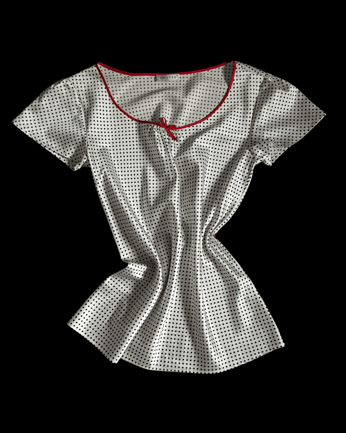 Vakko Polka Dot Blouse