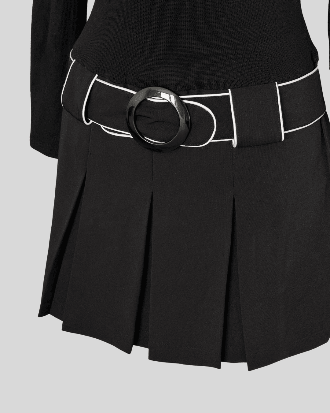 Belted Black Dress