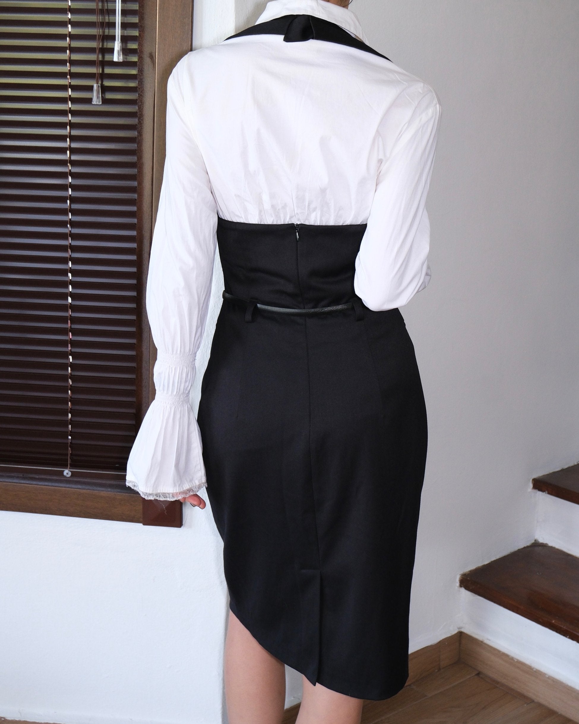 Belted Black Dress