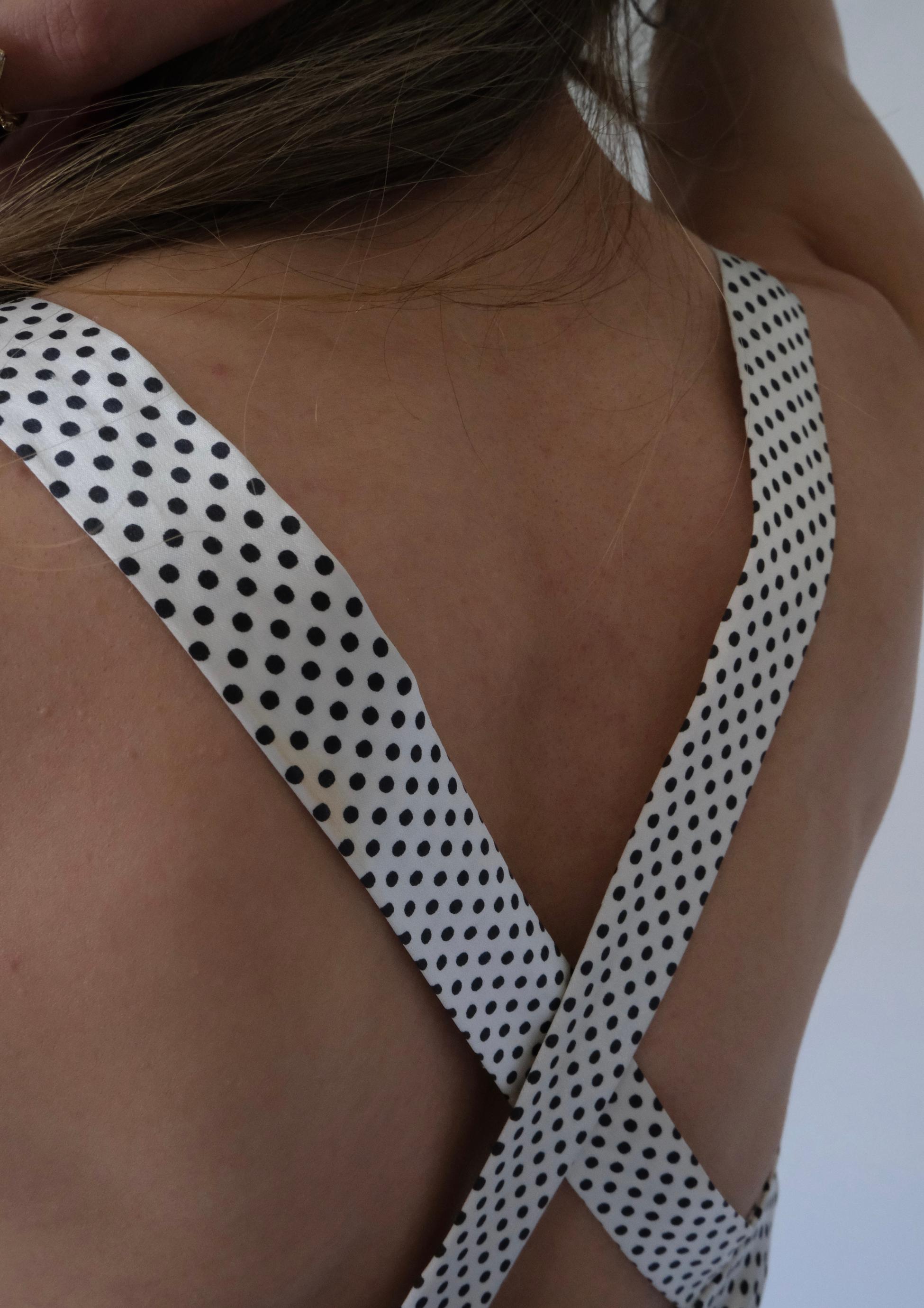 Polka Dot Dress with Belt Detail