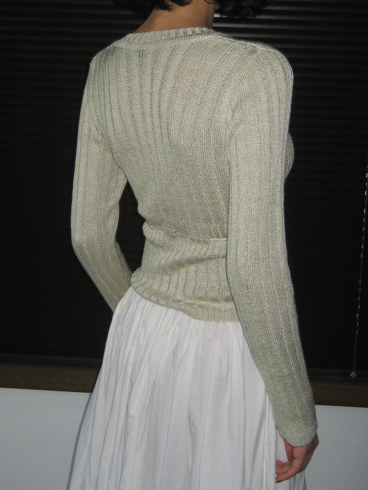 Beige Knit Cardigan