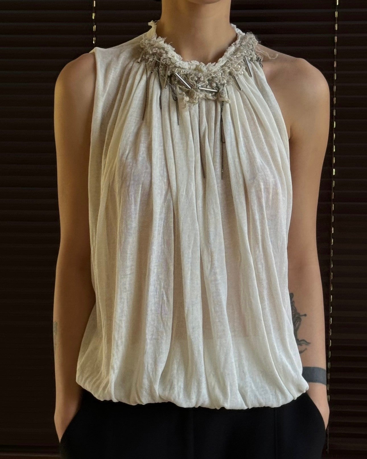 Asymmetrical Sleeve Blouse