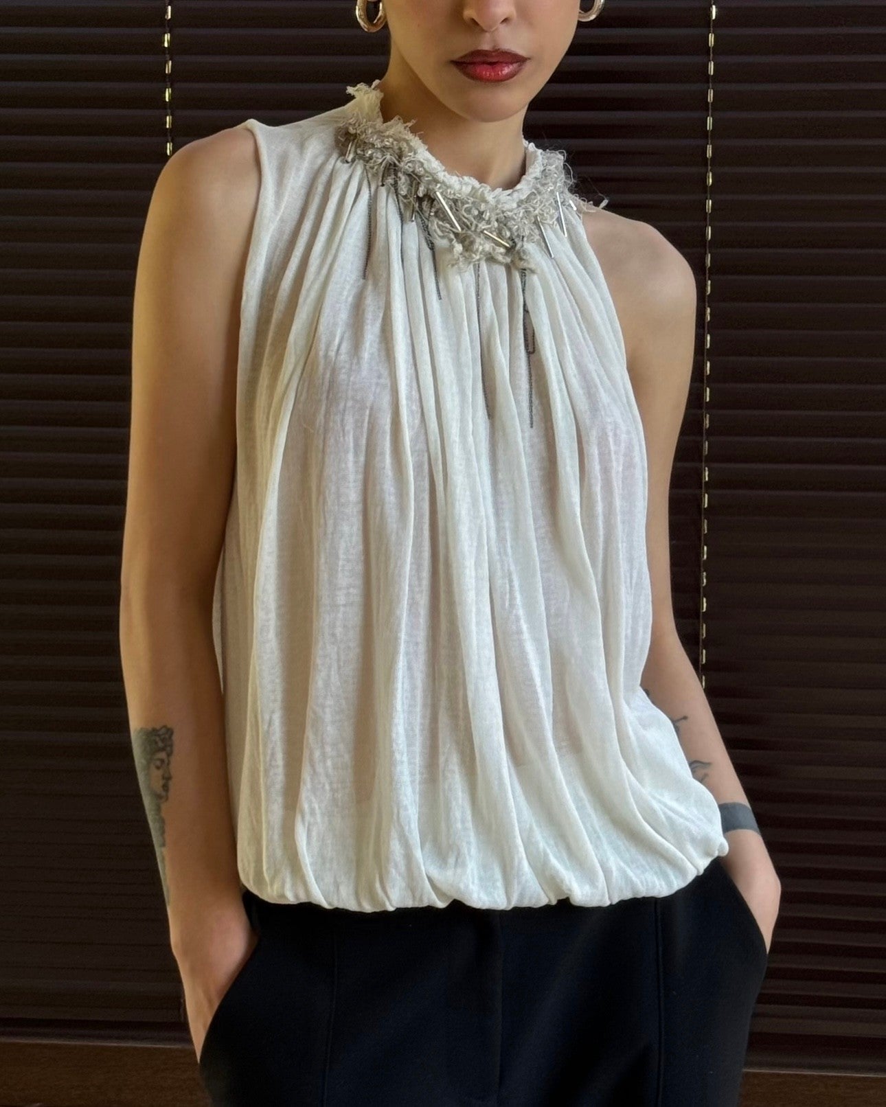 Asymmetrical Sleeve Blouse