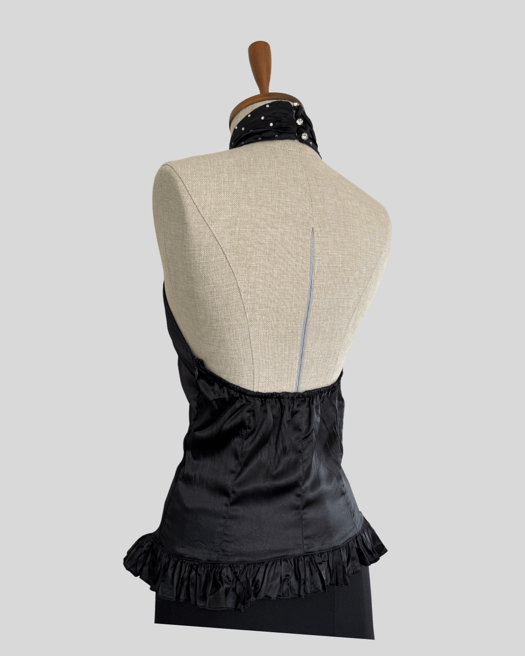Black Satin Blouse