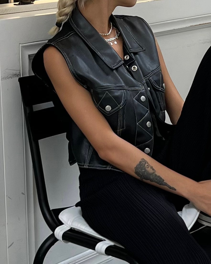 Vintage Leather Vest