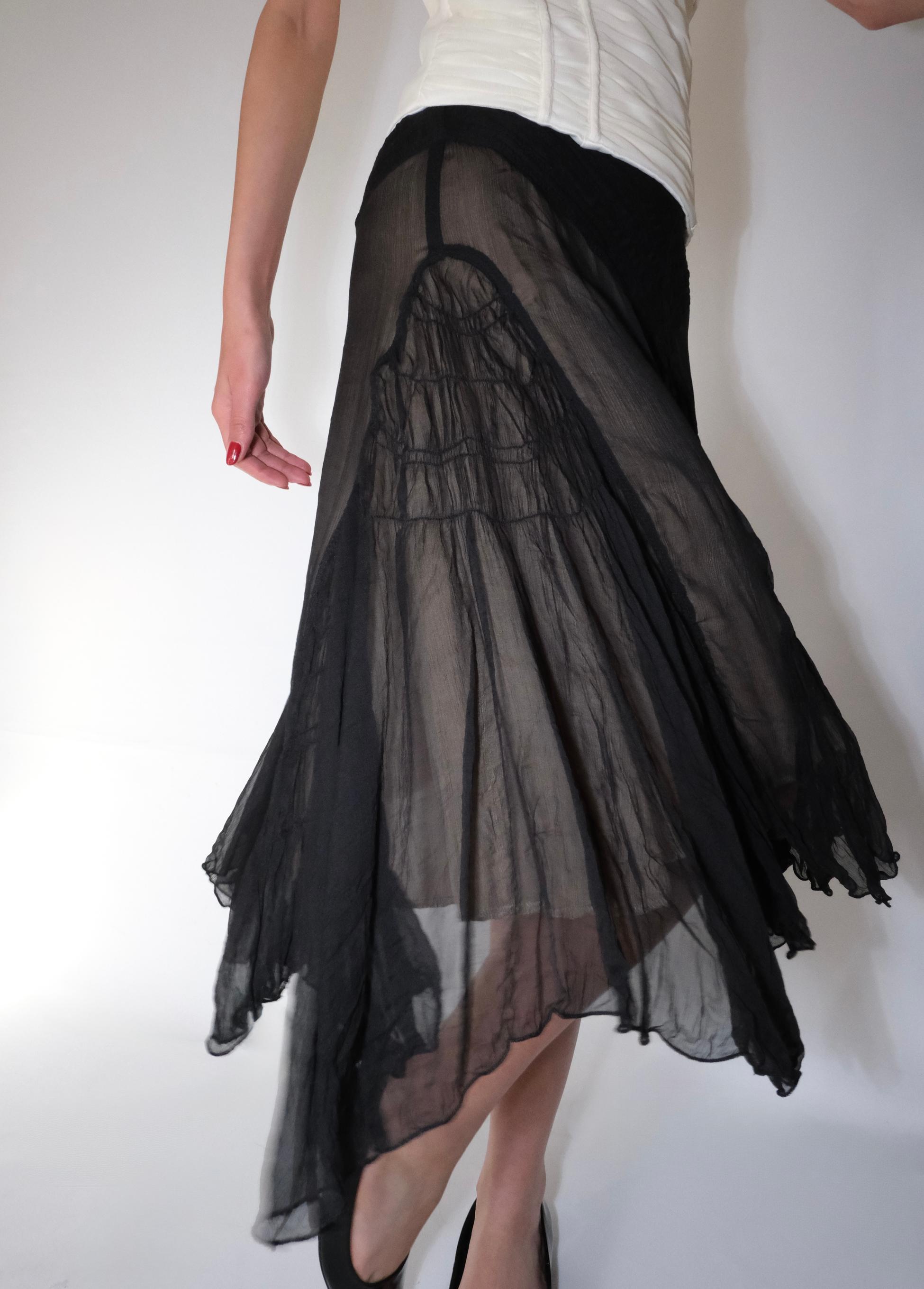 Black Silk Skirt
