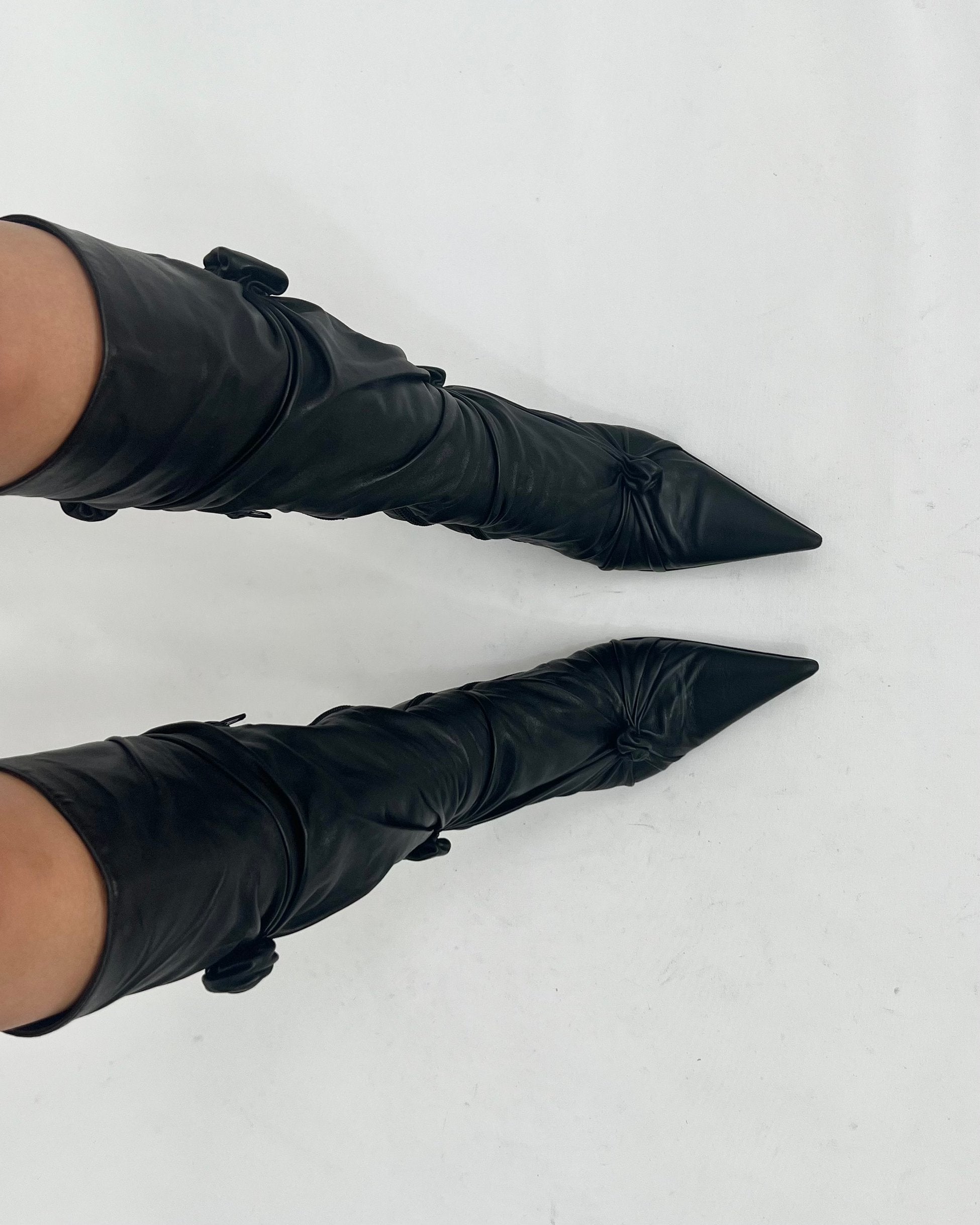 Les Tropeziennes Gathered Black Boots