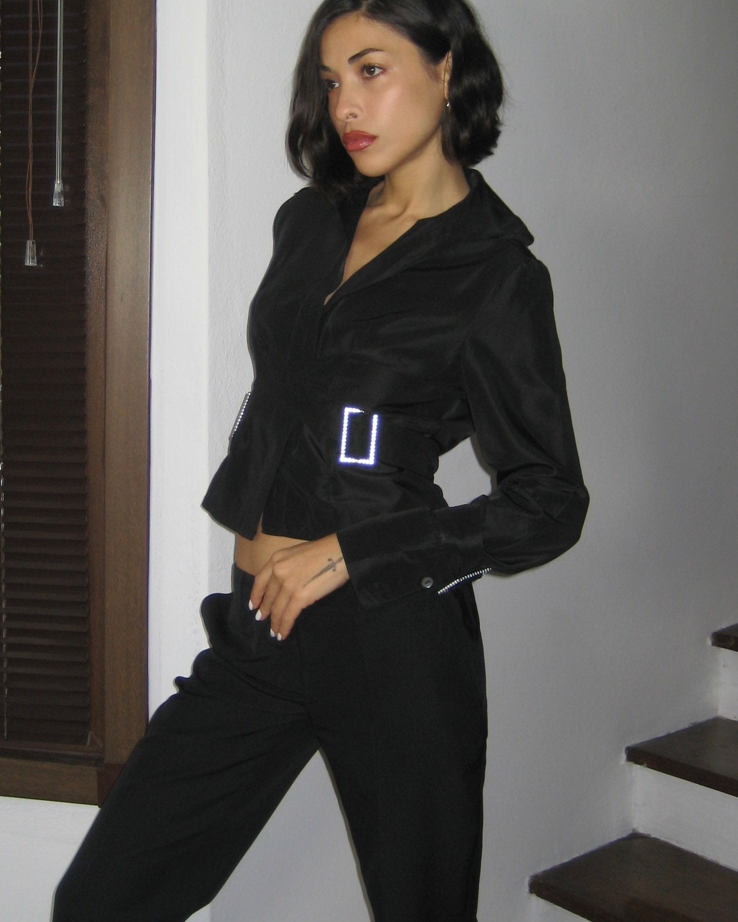 Shirt with Buckle Detail