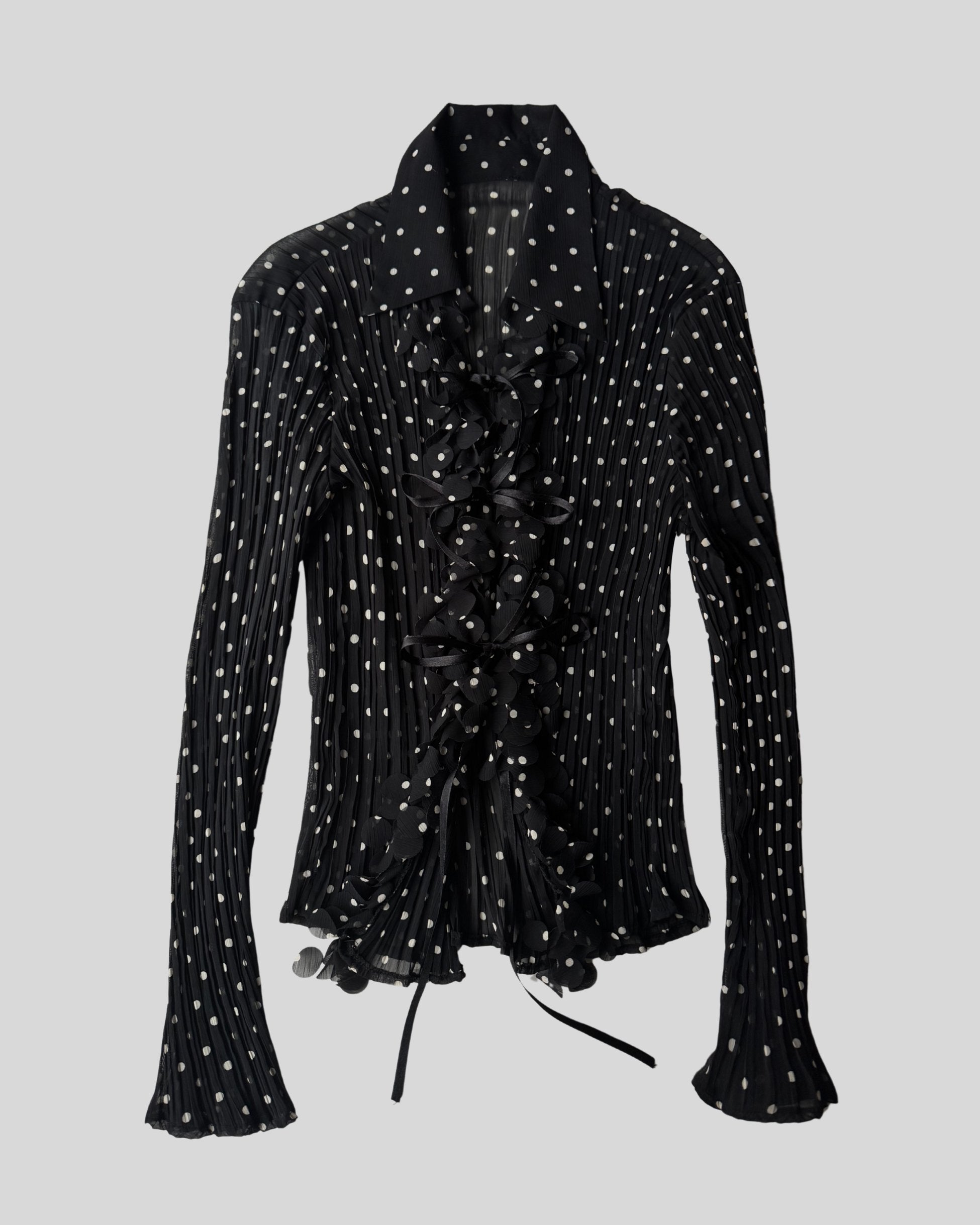 Tied Polka Dot Shirt