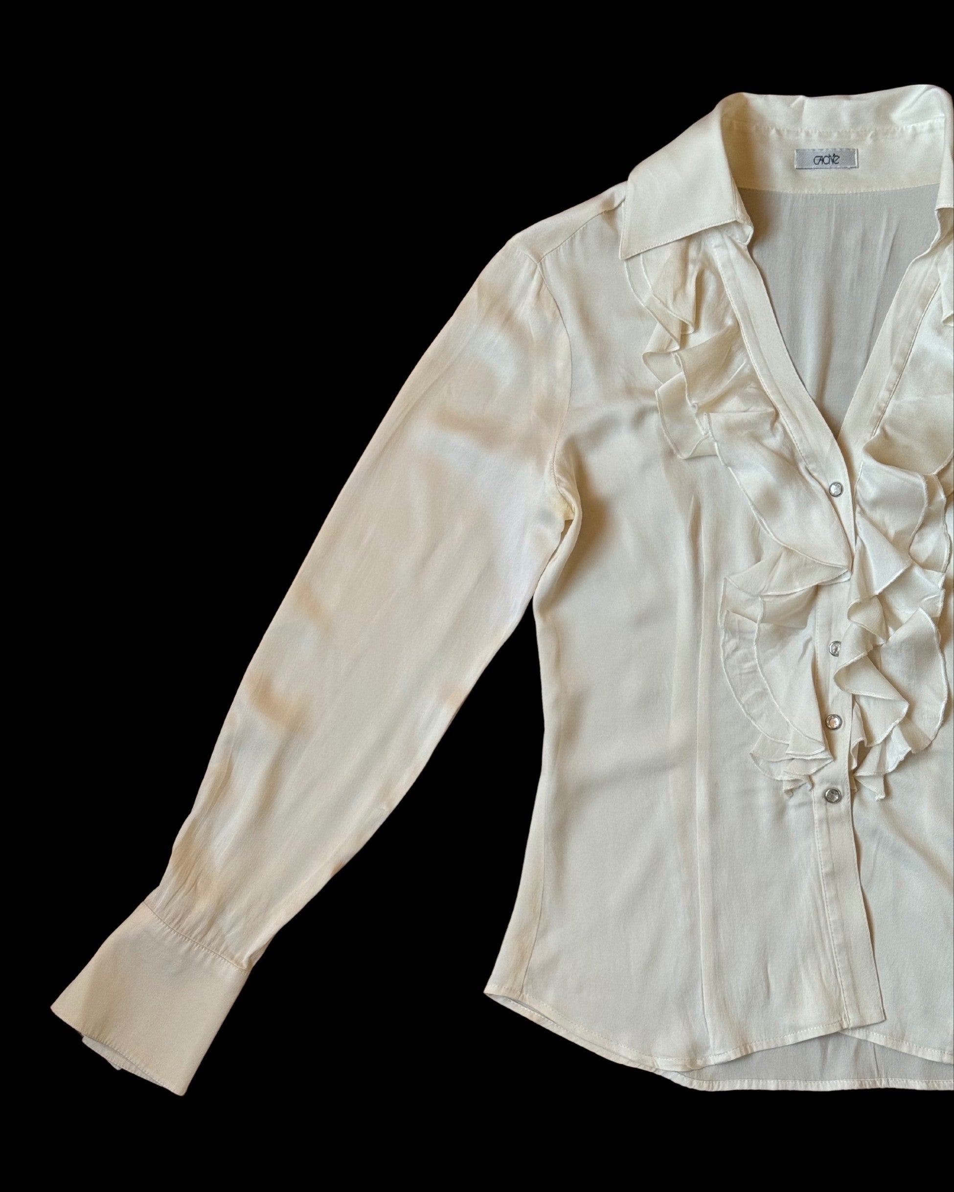 Cream Silk Shirt