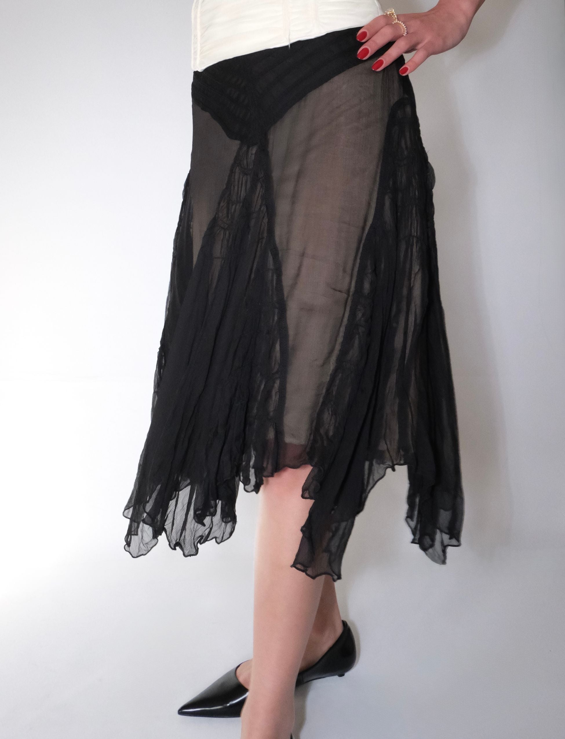 Black Silk Skirt