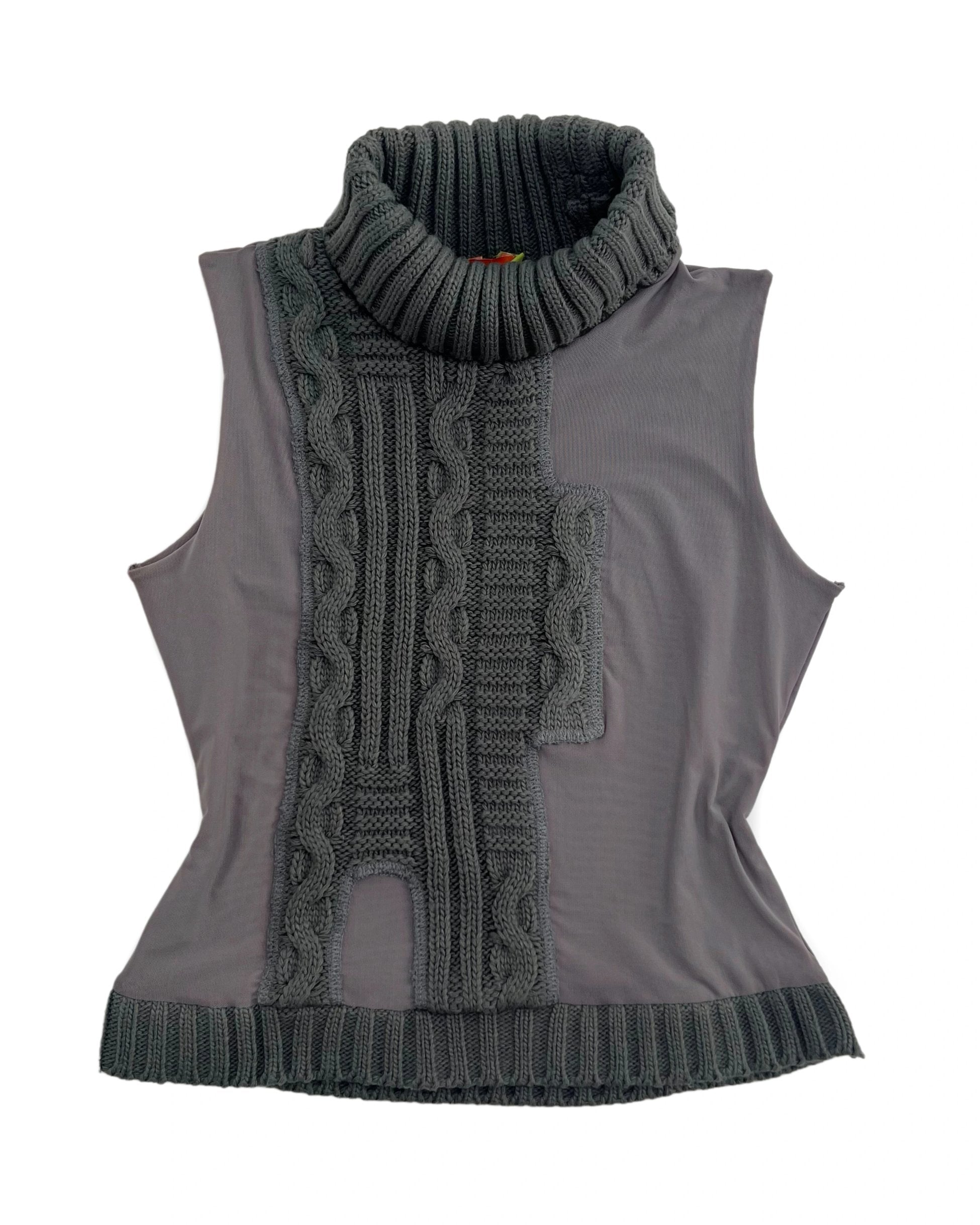 Half Sleeve Turtleneck Blouse