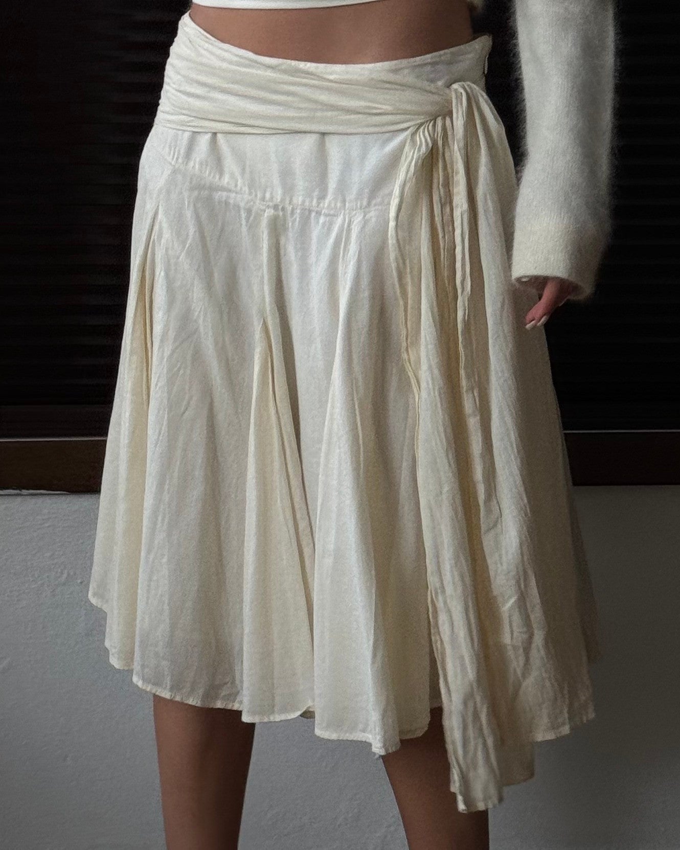 Tied Ecru Skirt
