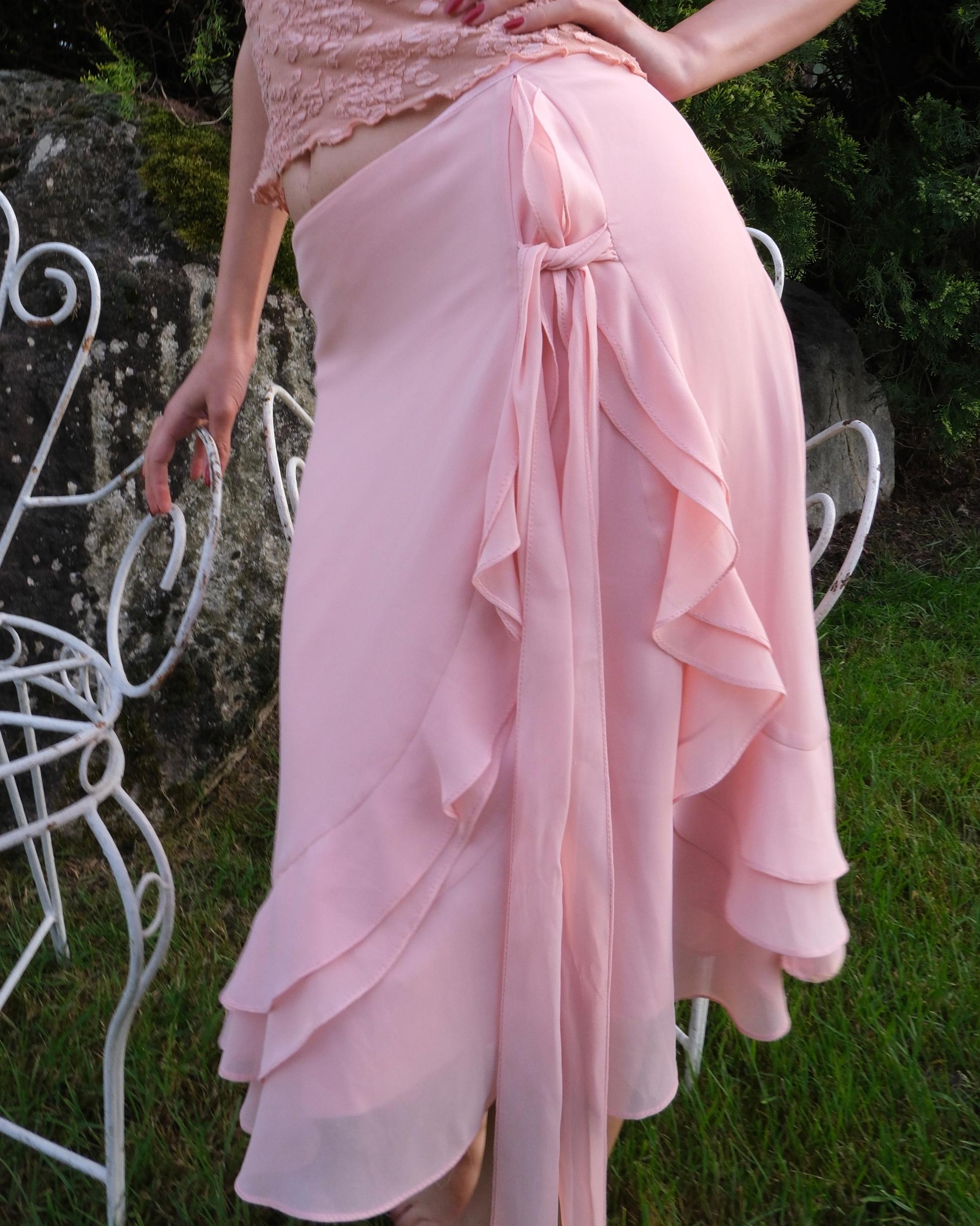 Pink Chiffon Skirt