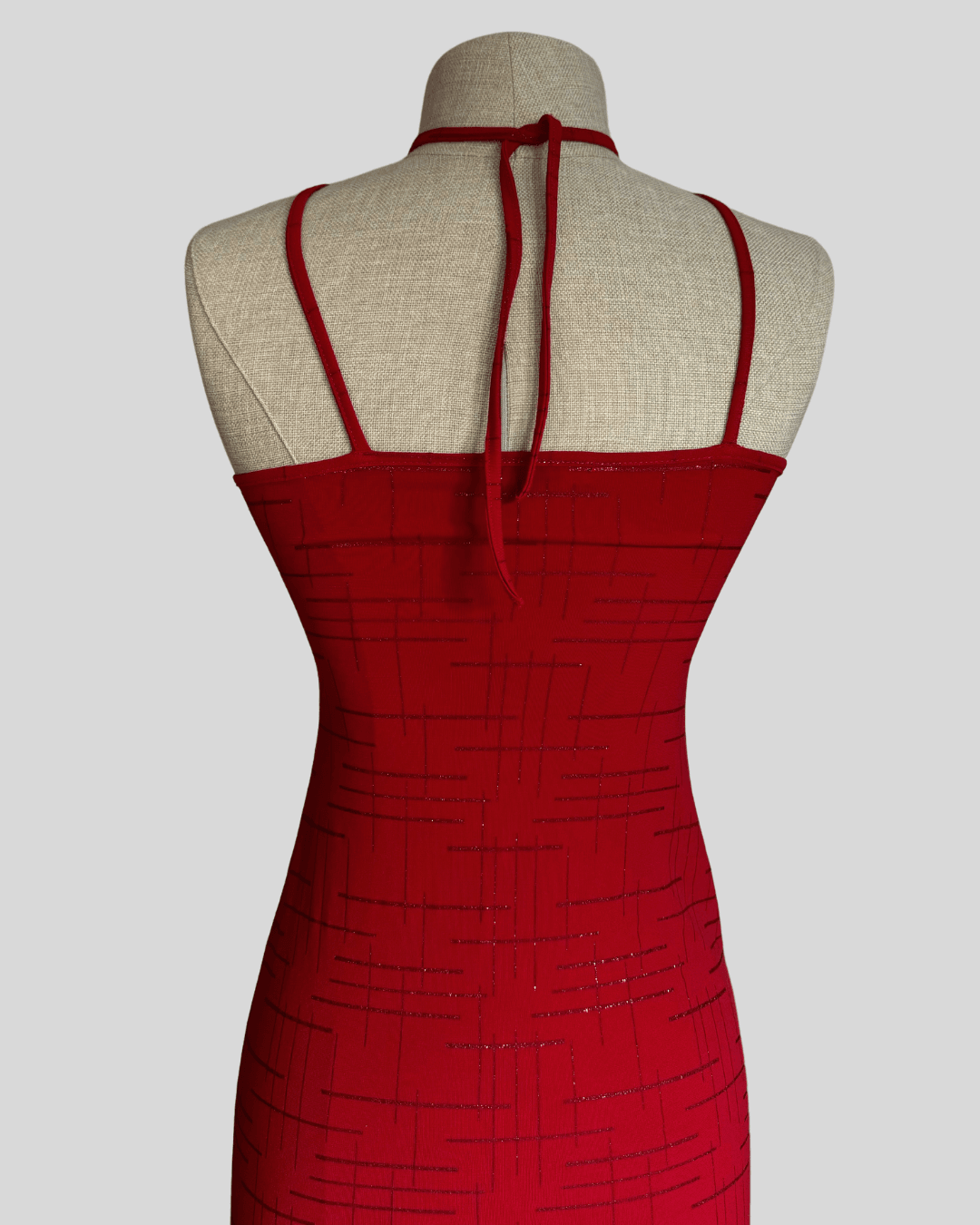 Red Dress with Rope Detail