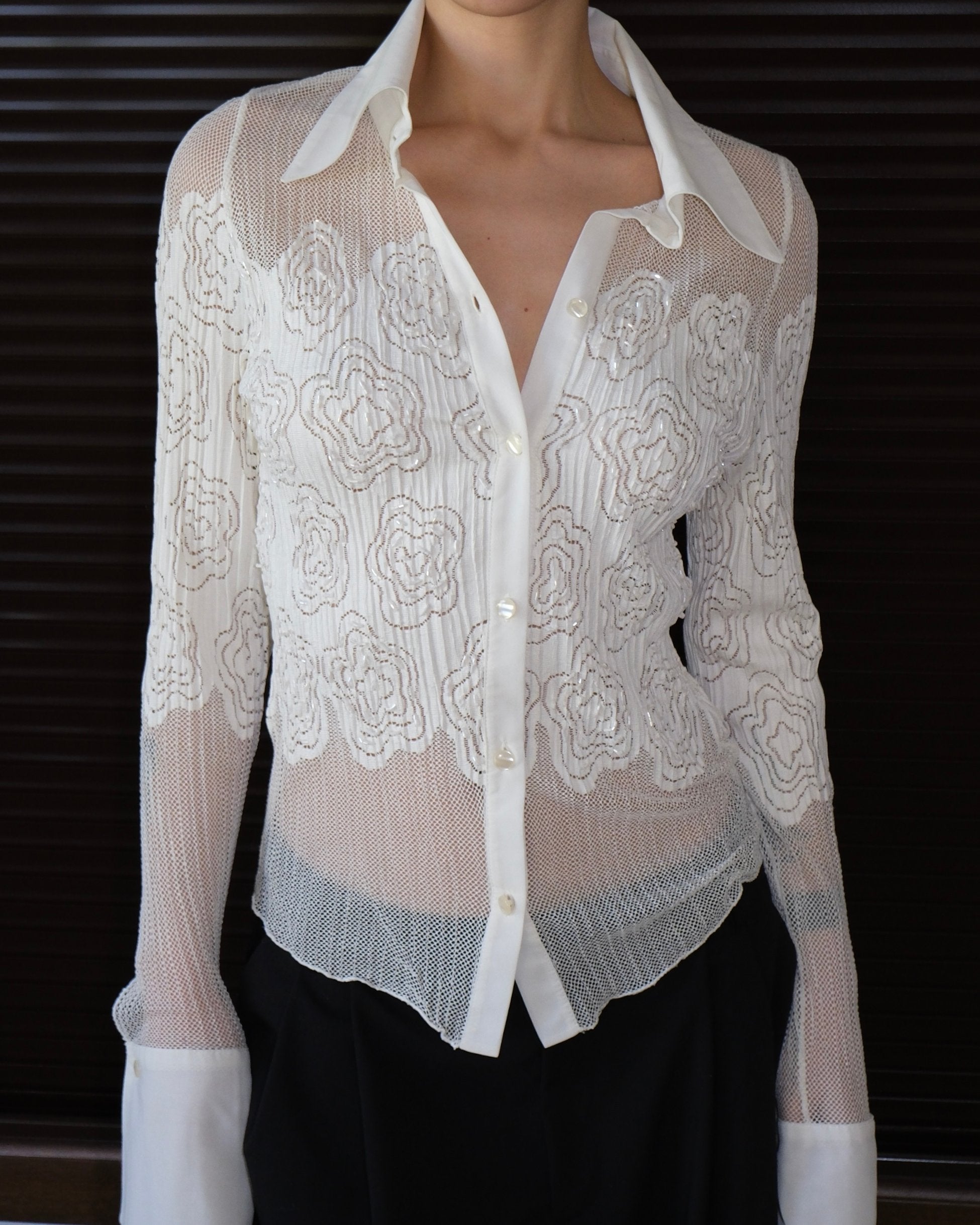 Mesh Detailed Shirt